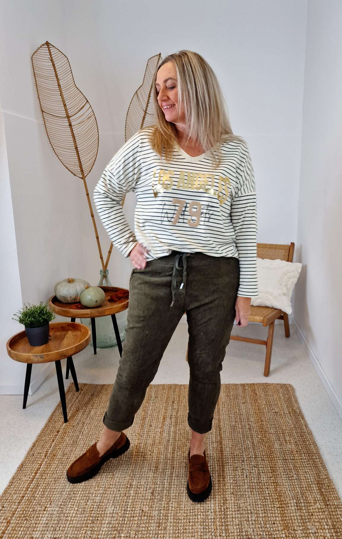 BASIC SHIRT LOS ANGELES STRIPES GLAMOUR ANTHRAZIT Streifen Longsleeve 34-42 Made in Italy Anthrazit BASIC SHIRT LOS ANGELES STRIPES GLAMOUR ANTHRAZIT Streifen Longsleeve 34-42 Made in Italy Anthrazit
