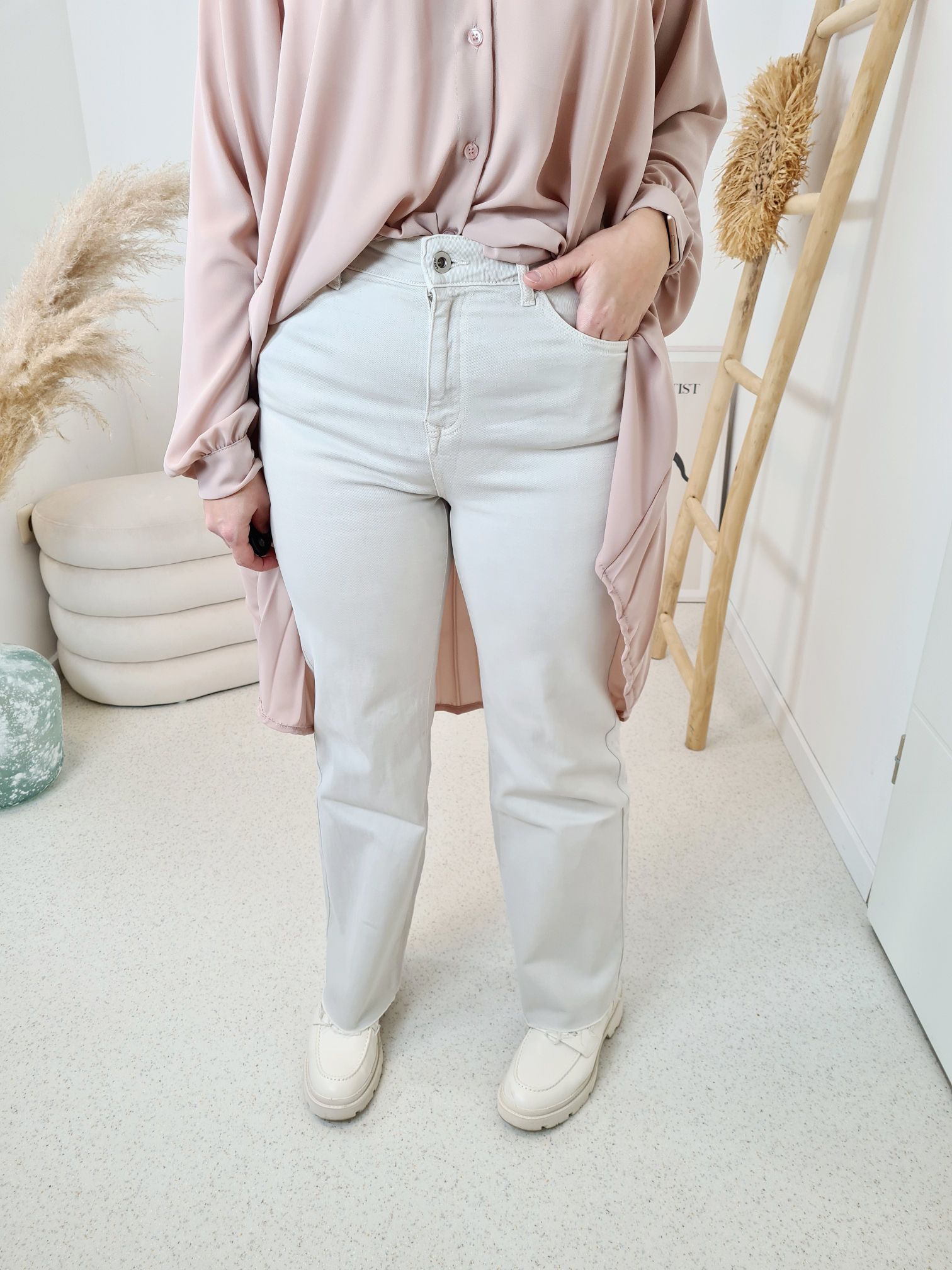 MARLENE JEANS VICENZA BEIGE- VARIANTENARTIKEL Denim Schlag Hose MARLENE JEANS VICENZA BEIGE- VARIANTENARTIKEL Denim Schlag Hose