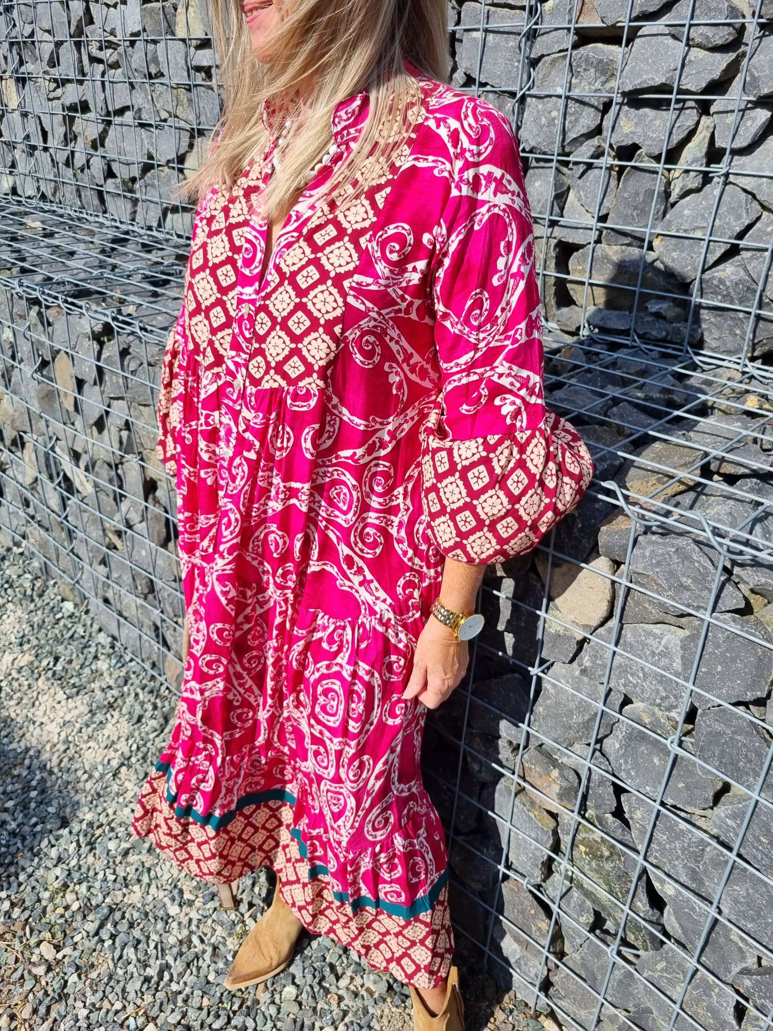 MAXI TUNIKA DRESS STROMBOLI BURGUNDER 34-40/42 Made in Italy langes Kleid Hängerchen Tunikakleid MAXI TUNIKA DRESS STROMBOLI BURGUNDER 34-40/42 Made in Italy langes Kleid Hängerchen Tunikakleid