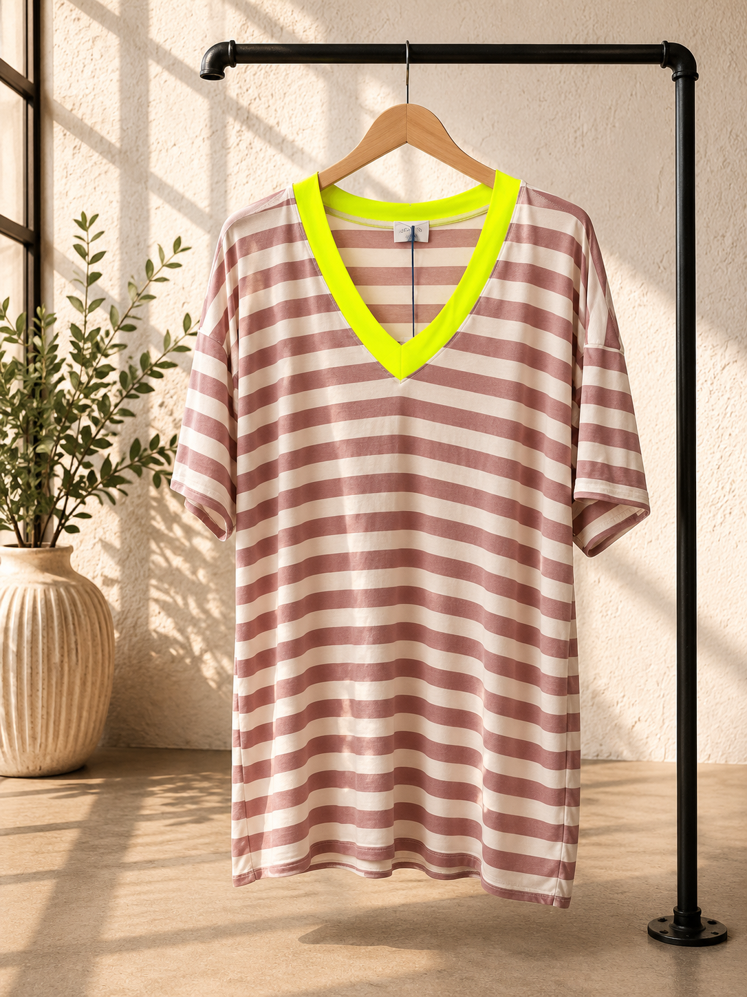 Beach T-Shirt-Kleid Palina Blockstreifen Made in Italy 34-44