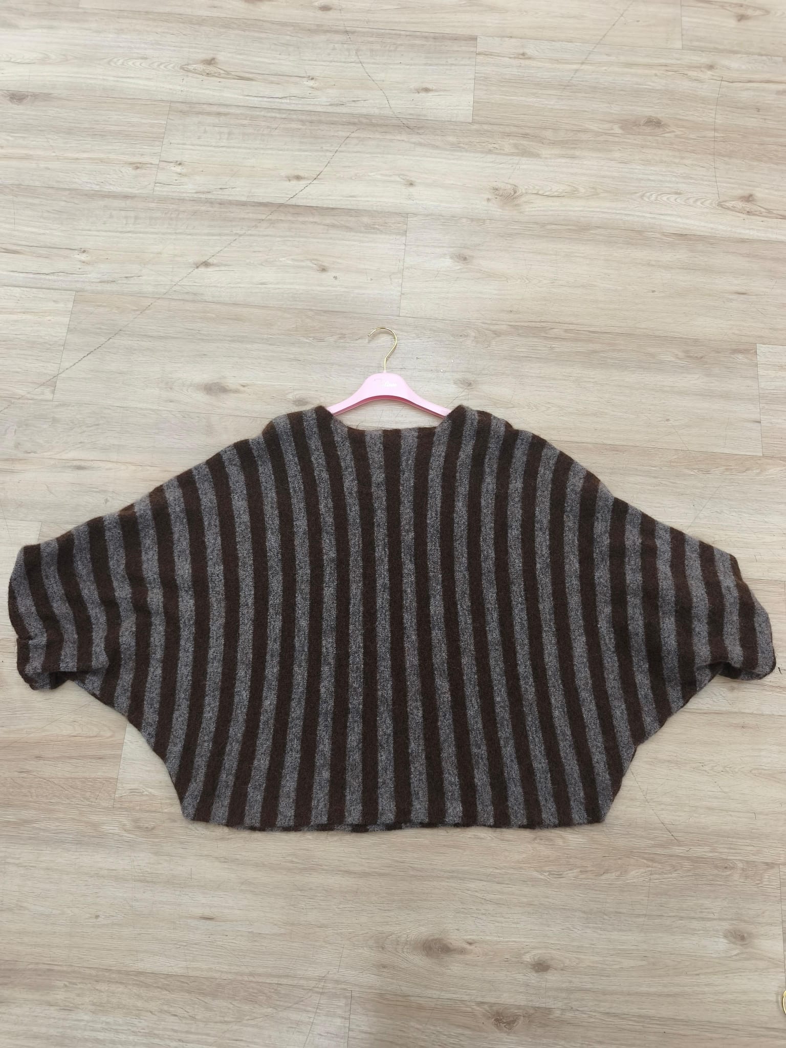 H00119 Oversize Fledermaus-Strickpullover mit Alpaka I 34-46/48 I Made in Italy