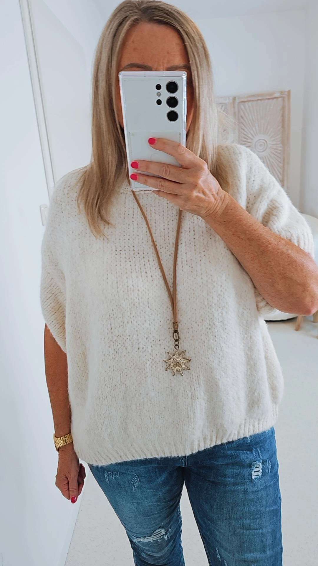STRICKPULLOVER ELLI Strick Pullover Made in Italy 34-38 Knit Sweater STRICKPULLOVER ELLI Strick Pullover Made in Italy 34-38 Knit Sweater