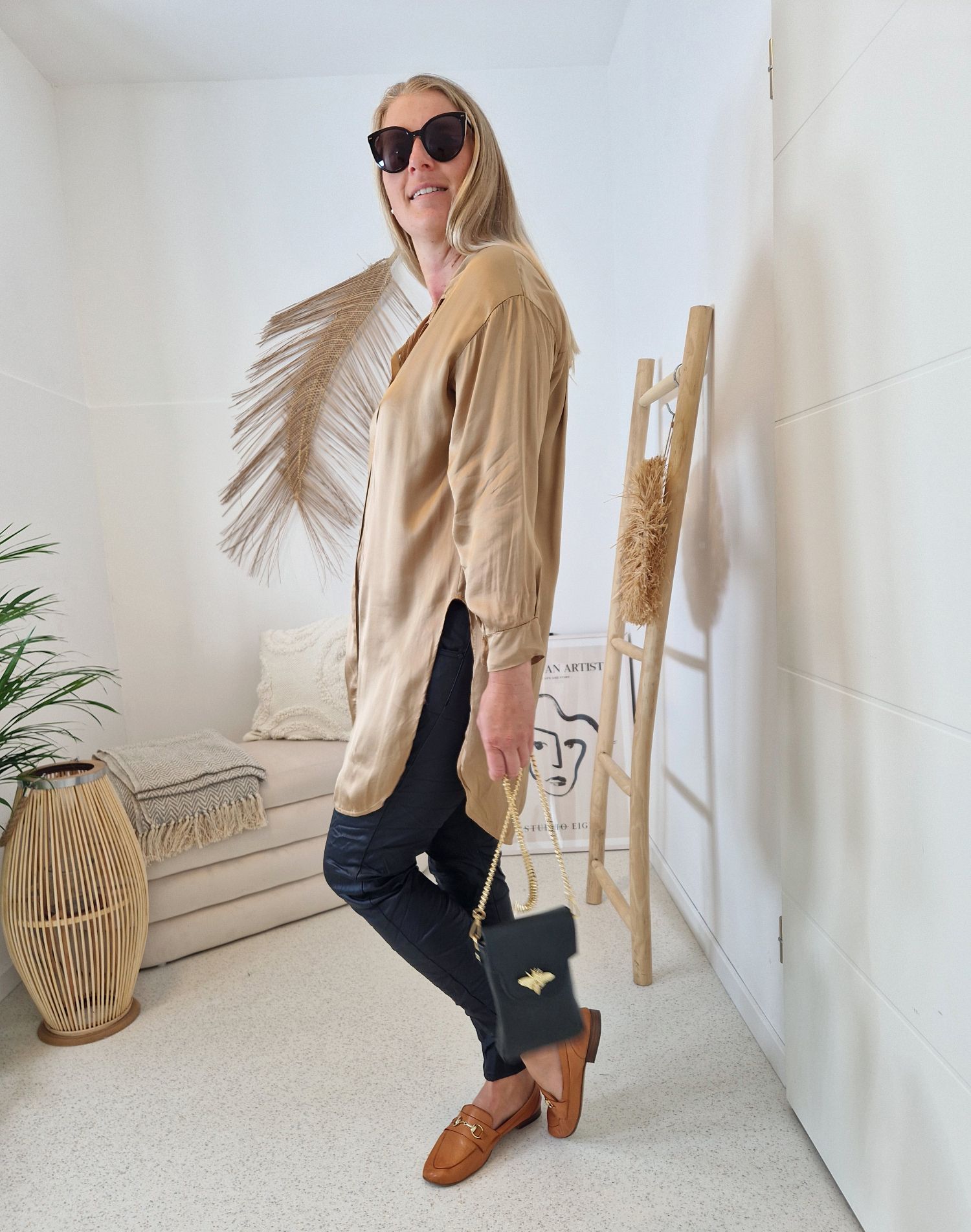 OVERSIZE BLUSE BIANCA CAMEL 34-42 Made in Italy Longbluse Hemd OVERSIZE BLUSE BIANCA CAMEL 34-42 Made in Italy Longbluse Hemd
