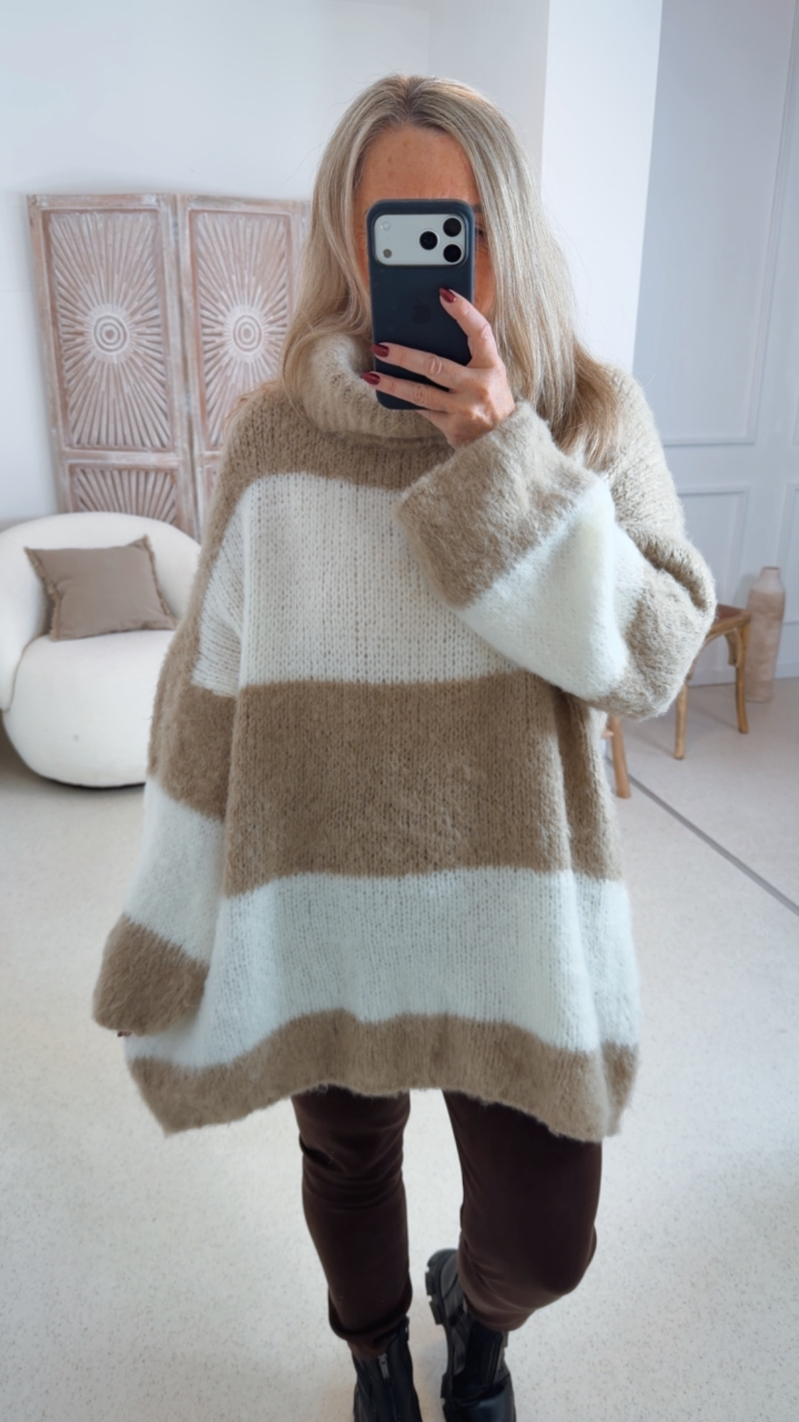 COZY STRIPES STRICKKLEID STRICKPULLOVER HELSINKI 34-44 Made in Italy