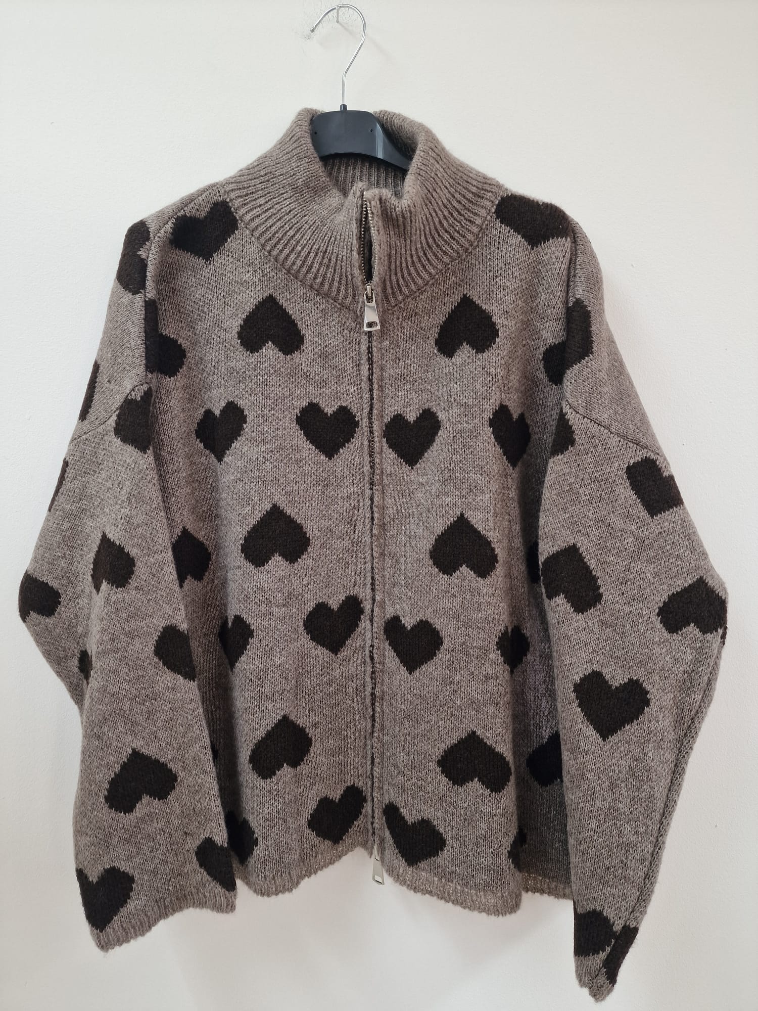 Strickjacke „Herz / Heart“ – ST0081 | Made in Italy 34-44 Strickjacke