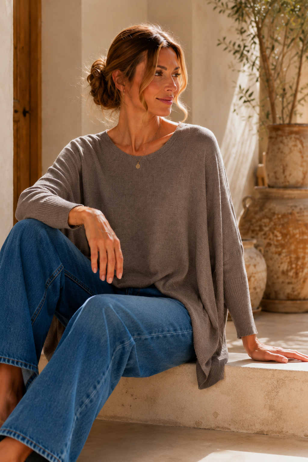OVERSIZE KNIT SWEATER SIGRID Made in Italy 34-44/46 Strick Pullover