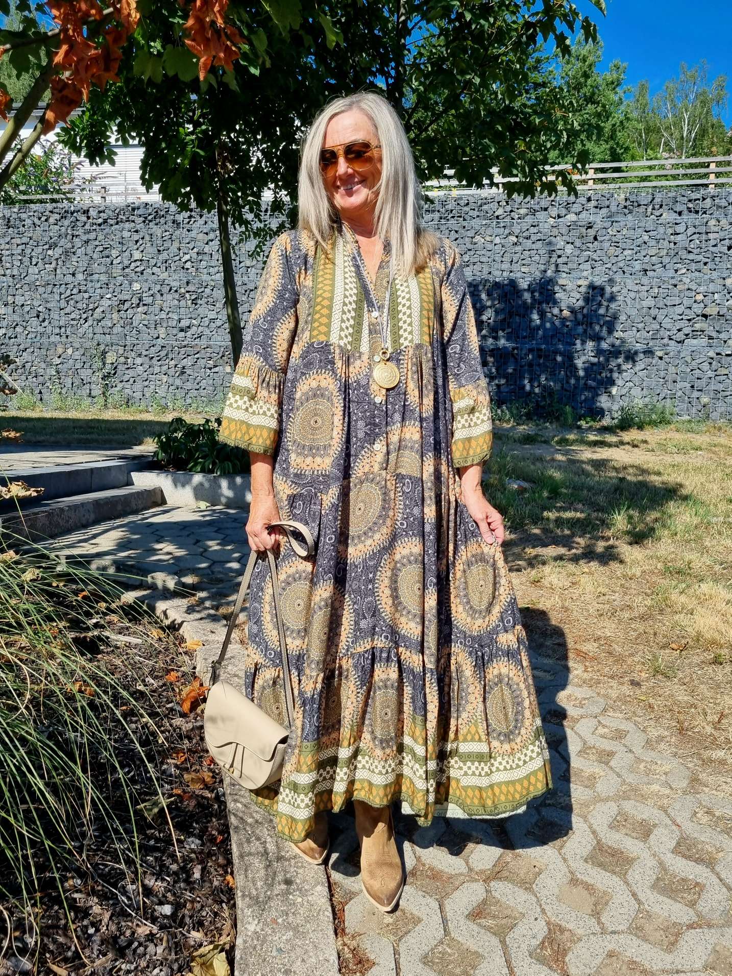 MAXI TUNIKA DRESS MICAELA BLACK KHAKI 34-42 Made in Italy langes Kleid Hängerchen Tunikakleid MAXI TUNIKA DRESS MICAELA BLACK KHAKI 34-42 Made in Italy langes Kleid Hängerchen Tunikakleid