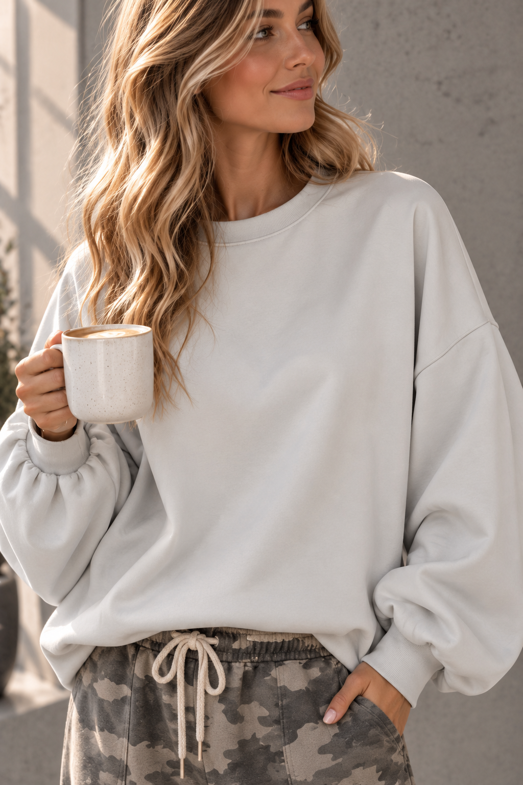 Soft Touch Pullover UNI mit Gummizug SW0129 Made in Italy