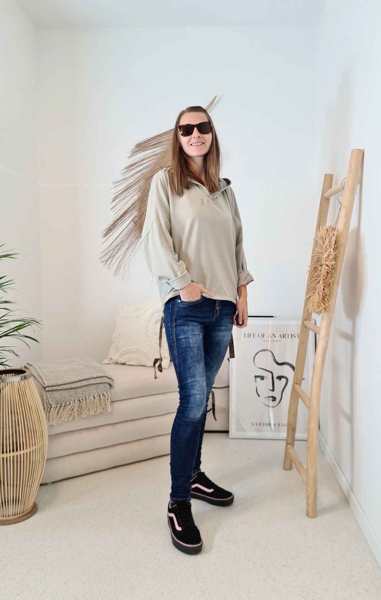 HOODIE NAOMI SAND Sweater Kapuze Made in Italy 34-42 Longsleeve Pullover LEO Leopard HOODIE NAOMI SAND Sweater Kapuze Made in Italy 34-42 Longsleeve Pullover LEO Leopard