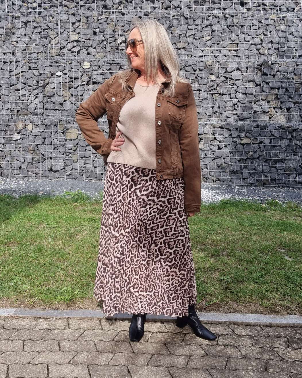 PLISSEE SKIRT SARABI LEO CREME Midi Rock Made in Italy 34-40 PLISSEE SKIRT SARABI LEO CREME Midi Rock Made in Italy 34-40