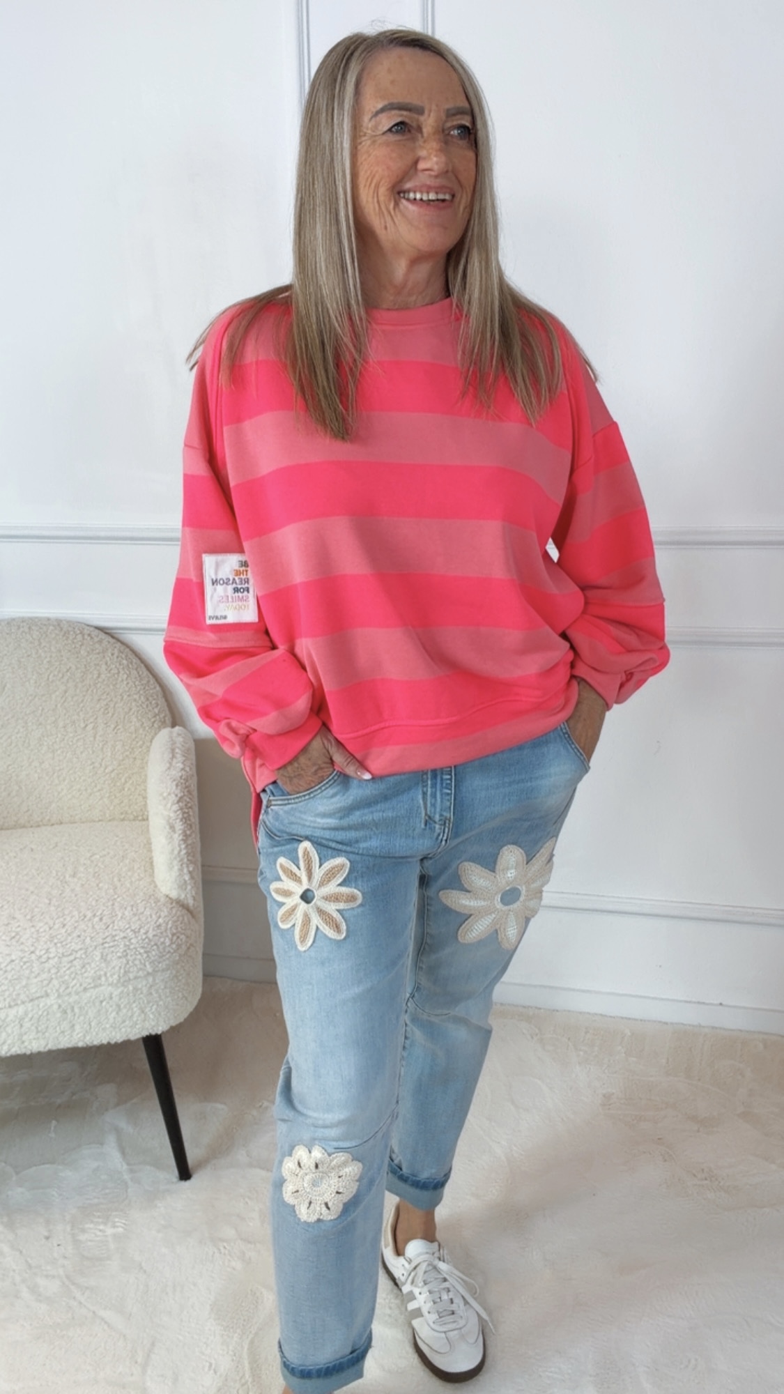 SWEATER PINA STRIPES Made in Italy 36 - 44