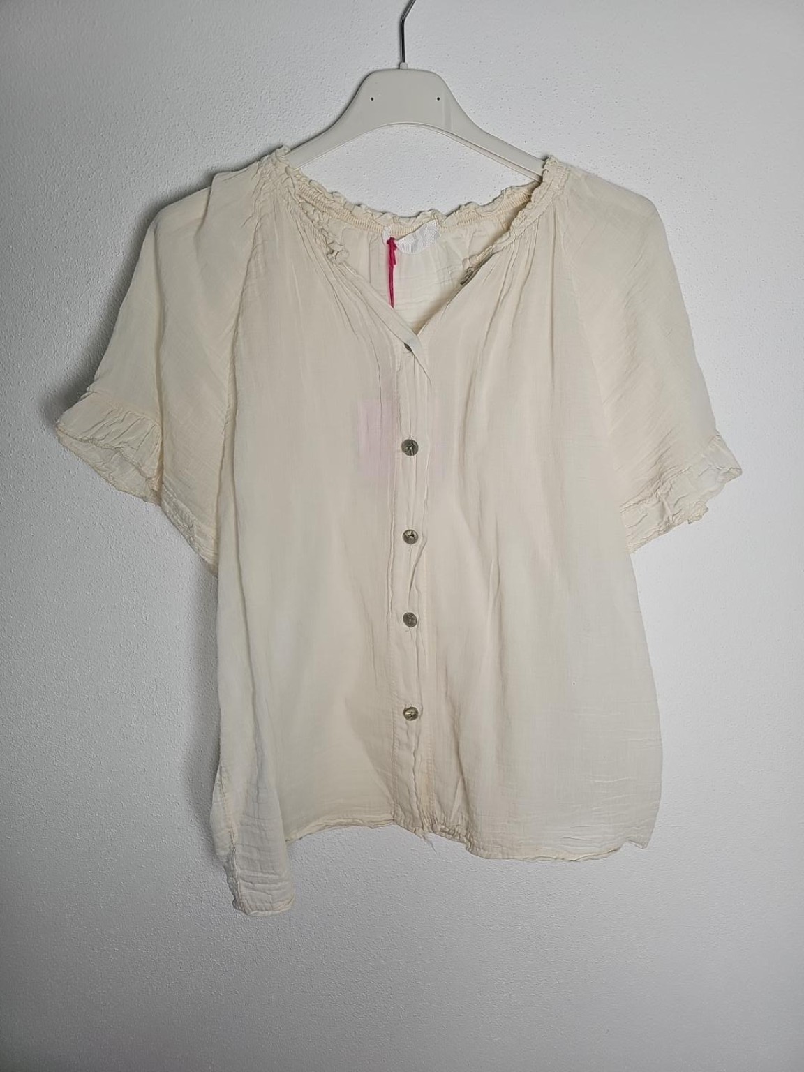Bluse Posina Uni Baumwolle Made in Italy 34-40/42 Sommerschnapper – vom Umtausch ausgeschlossen