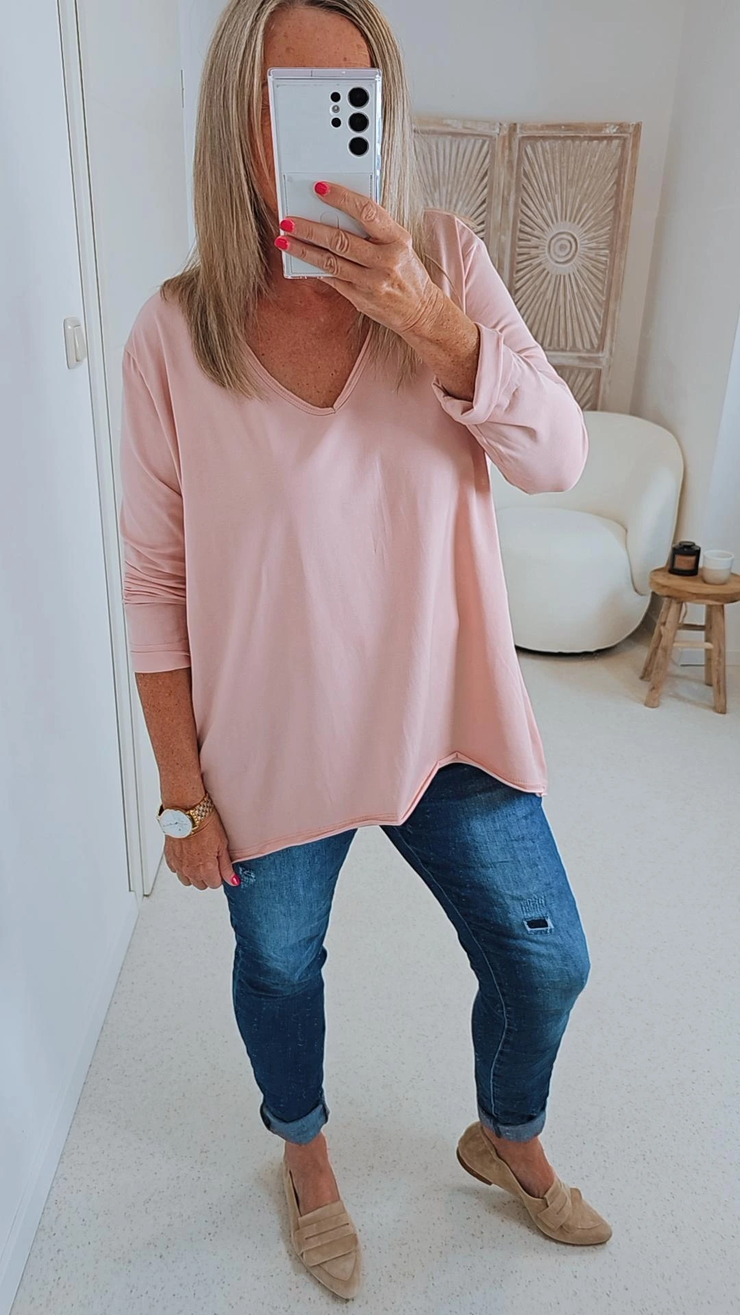 BASIC SHIRT LISA Vokuhila 34 - 44 Made in  Italy Trend Oversize Baumwoll Shirt Variantenartikel