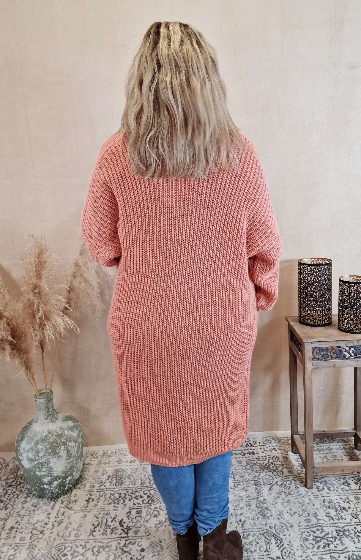 KNIT CARDIGAN EVELYN LACHS 34-42 Made in Italy Strickjacke Strickmantel Mantel KNIT CARDIGAN EVELYN LACHS 34-42 Made in Italy Strickjacke Strickmantel Mantel