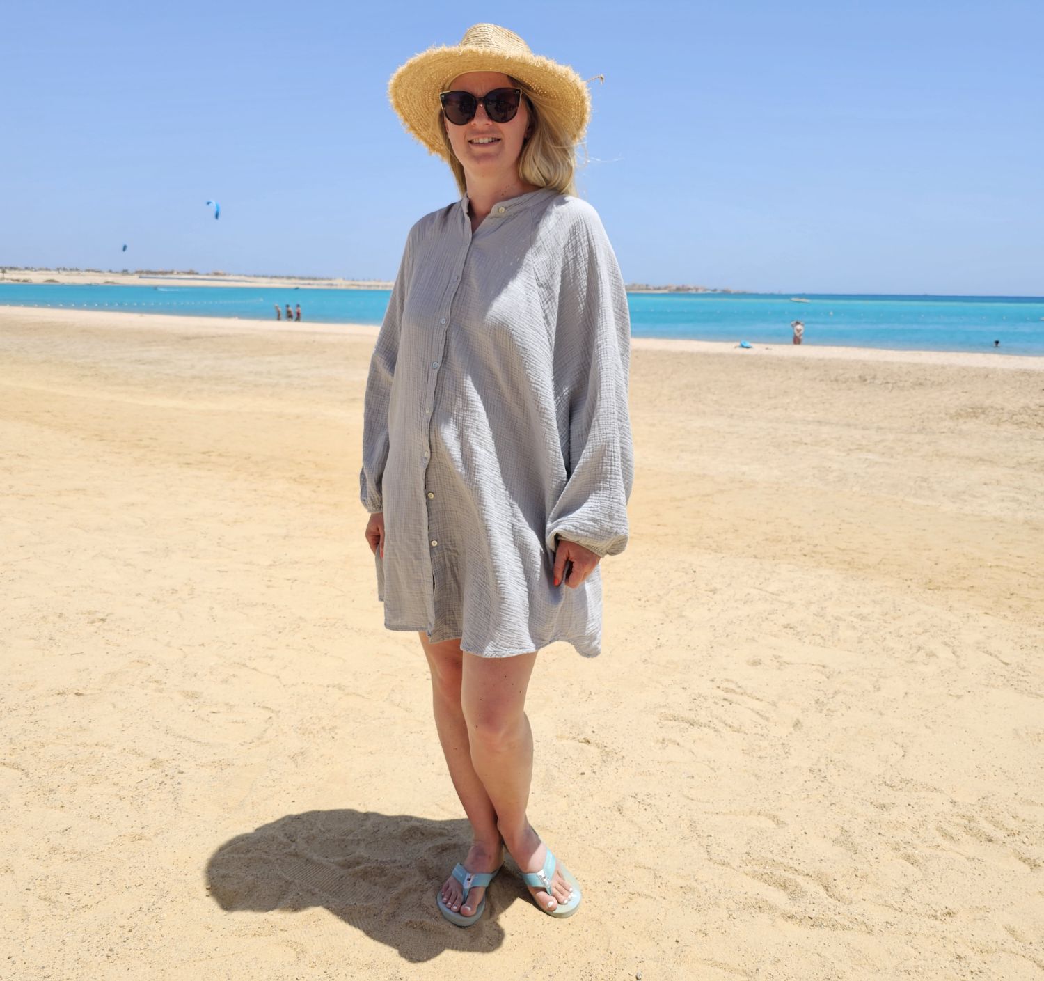 MUSSELIN OVERSIZE BLUSE BE CREATIVE HELLGRAU 34-42/44 Made in Italy Longbluse Kleid Tunika Shirt Blusenjacke MUSSELIN OVERSIZE BLUSE BE CREATIVE HELLGRAU 34-42/44 Made in Italy Longbluse Kleid Tunika Shirt Blusenjacke