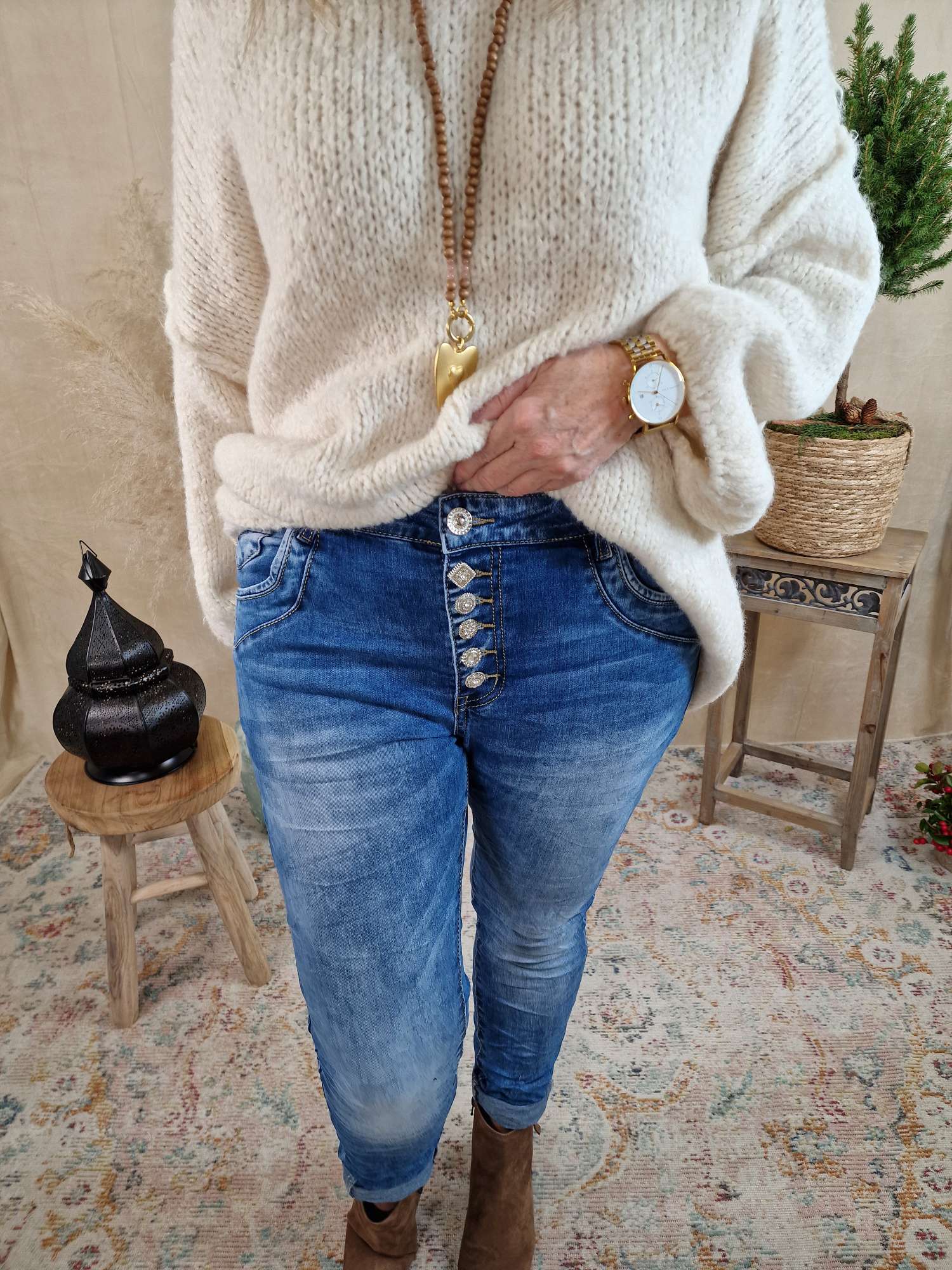 BASIC JEANS KARLA LIGHT BLUE - VARIANTENARTIKEL Denim Hose Skinny WASHED OUT OPTIK