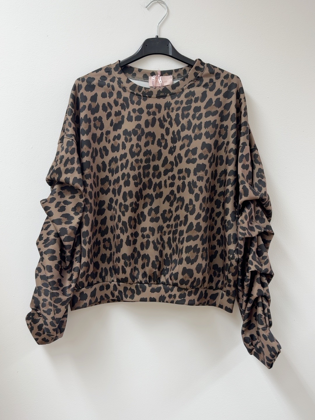 Sweater Butterstoff Leo mit Crinkle Ärmel I SW0073 I Made in Italy 34-42