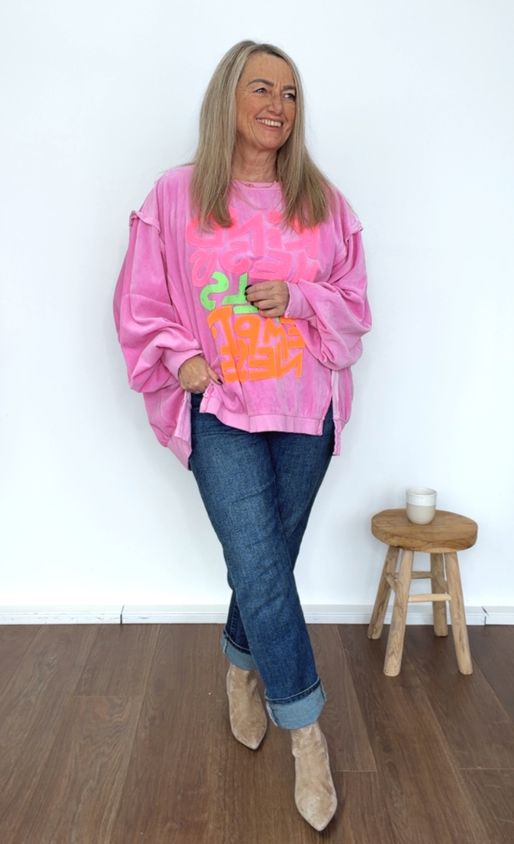 BASIC PULLOVER KINDNESS Made in Italy 36 - 44/46 Shirt Sweatshirt Nicki