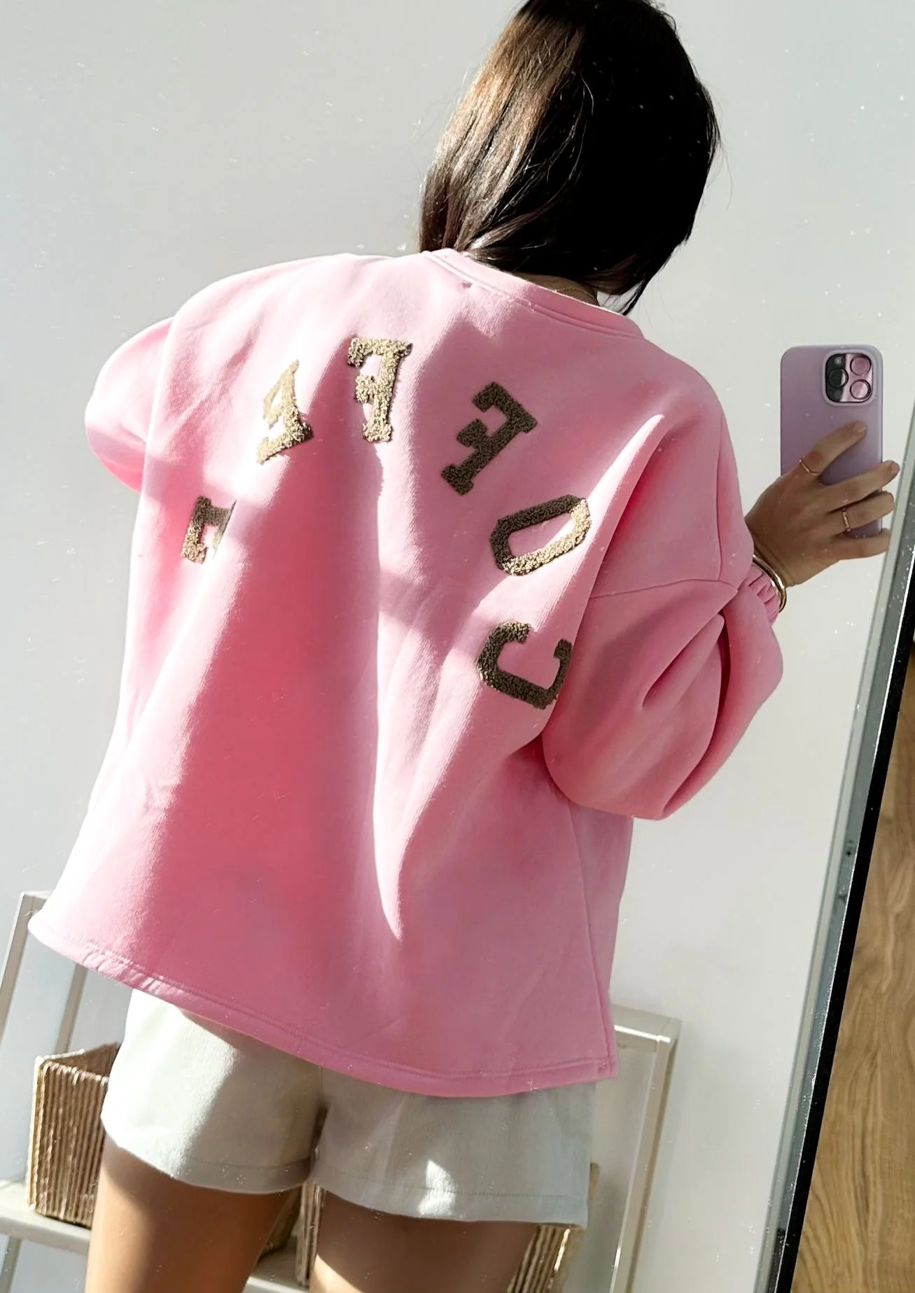 STATEMENT SWEATER COFFEE  Made in Italy 34-42