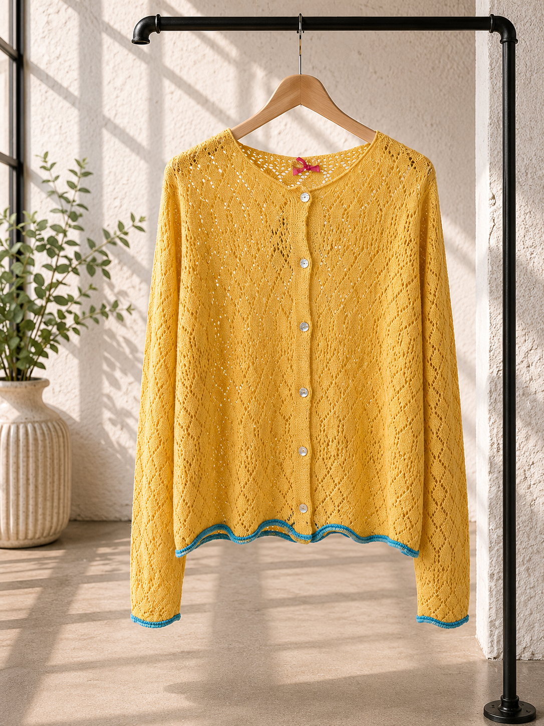 Strickjacke Cara Gina Lochmuster Made in Italy 34-42/44 ACHTUNG SOMMERSCHNAPPER SIND VOM UMTAUSCH AUSGESCHLOSSEN