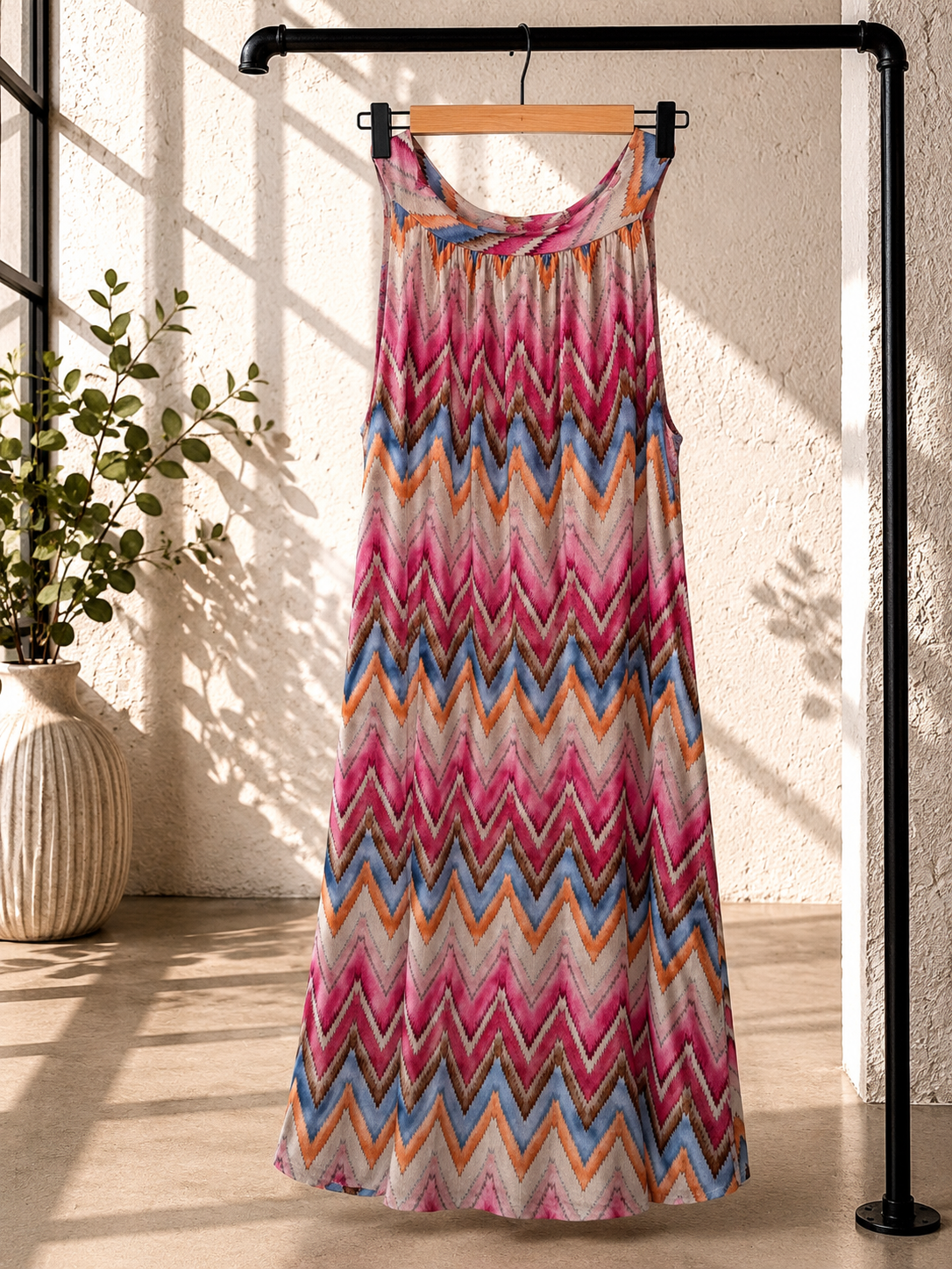 Kleid Bellara Zickzack-Muster Made in Italy 34-40/42