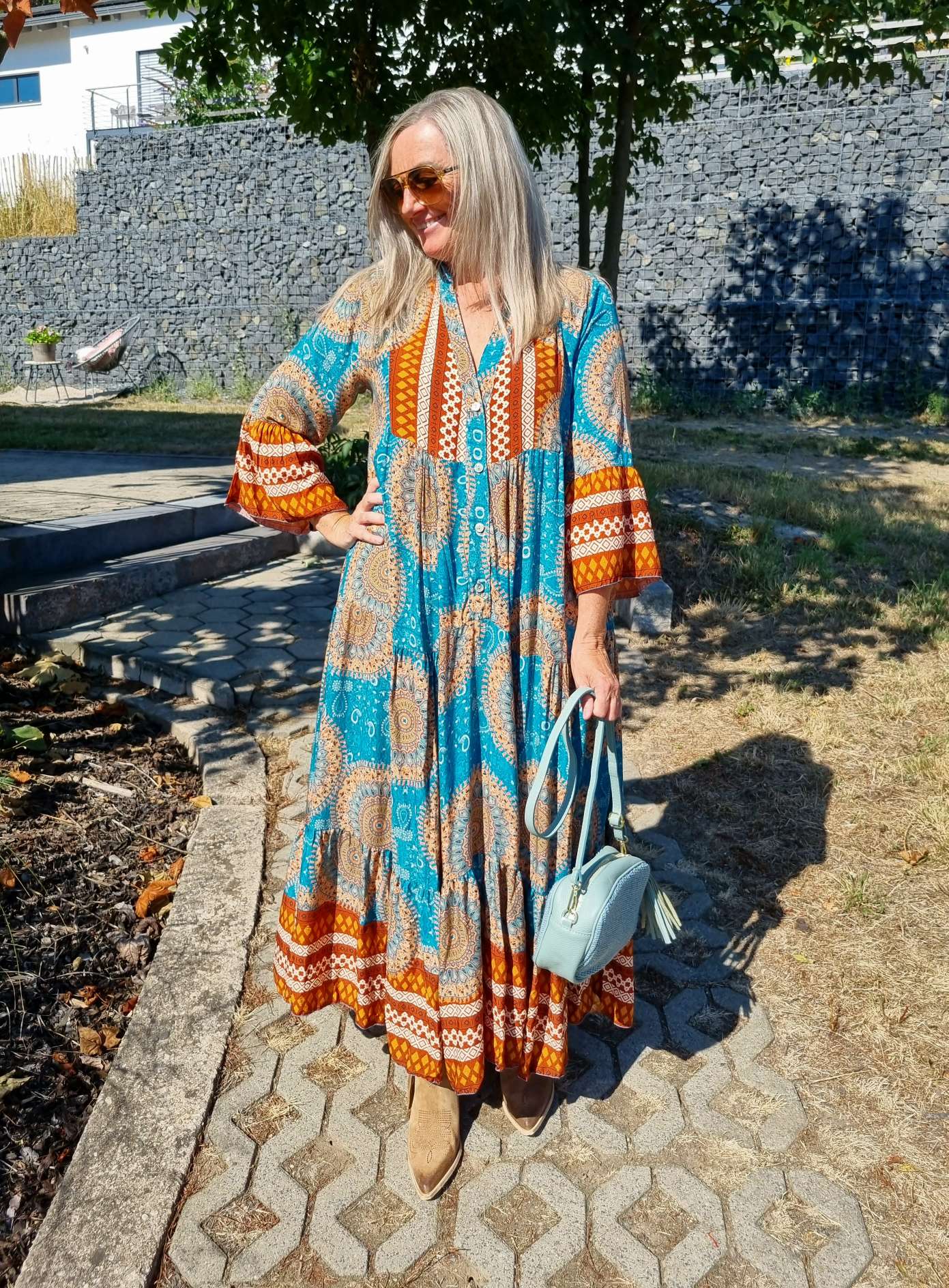 MAXI TUNIKA DRESS MICAELA TÜRKIS 34-42 Made in Italy langes Kleid Hängerchen Tunikakleid MAXI TUNIKA DRESS MICAELA TÜRKIS 34-42 Made in Italy langes Kleid Hängerchen Tunikakleid