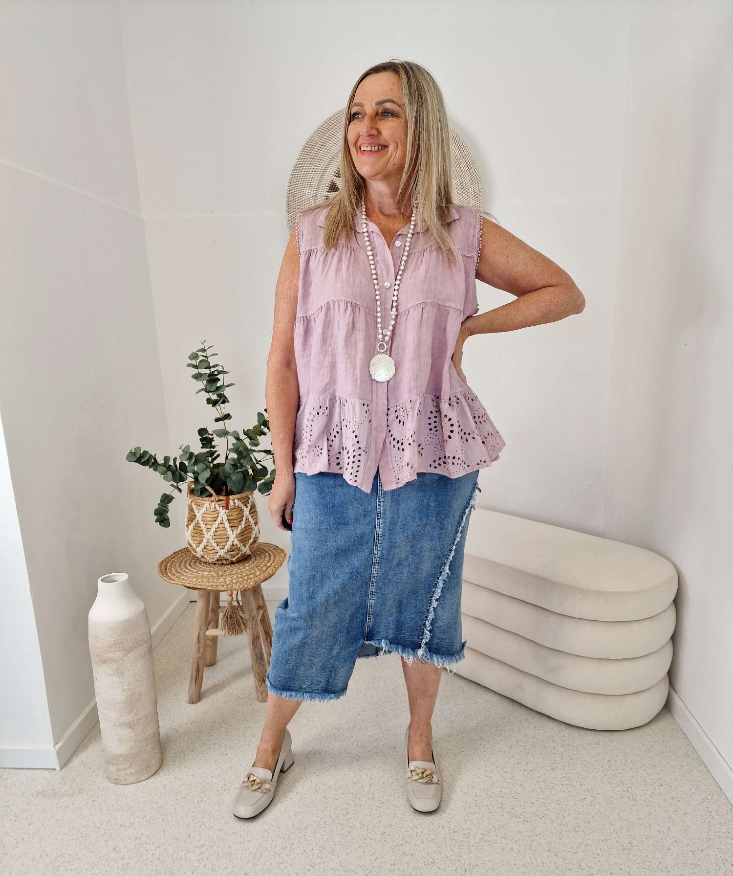 EDLES LEINEN SHIRT TOP KISS ROSA 36-42 Made in Italy Shirt Oberteil LINEN BASIC Lochstickerei EDLES LEINEN SHIRT TOP KISS ROSA 36-42 Made in Italy Shirt Oberteil LINEN BASIC Lochstickerei