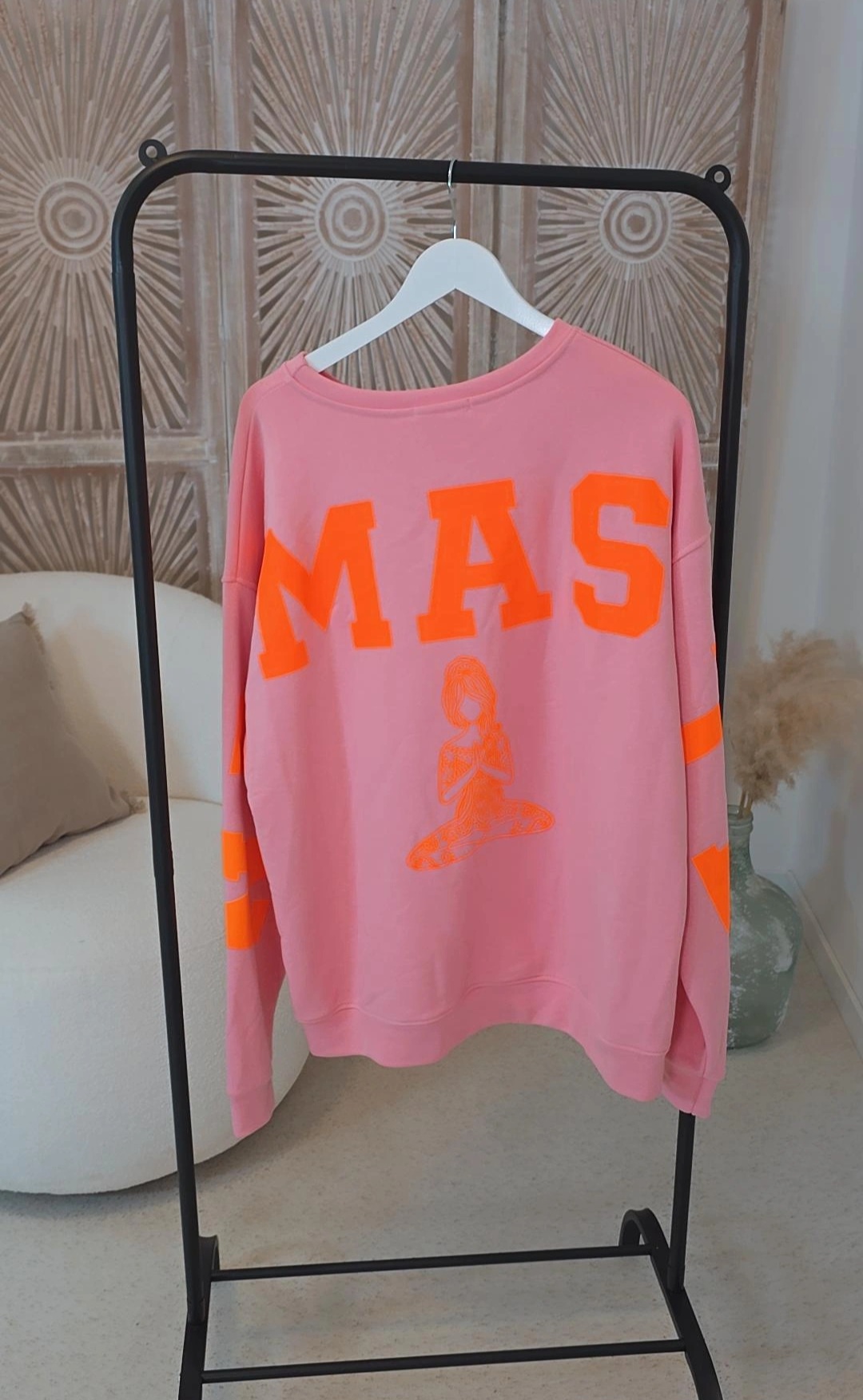OVERSIZE SWEATER NAMASTE ALL DAMN DAY Made in Italy 34-44