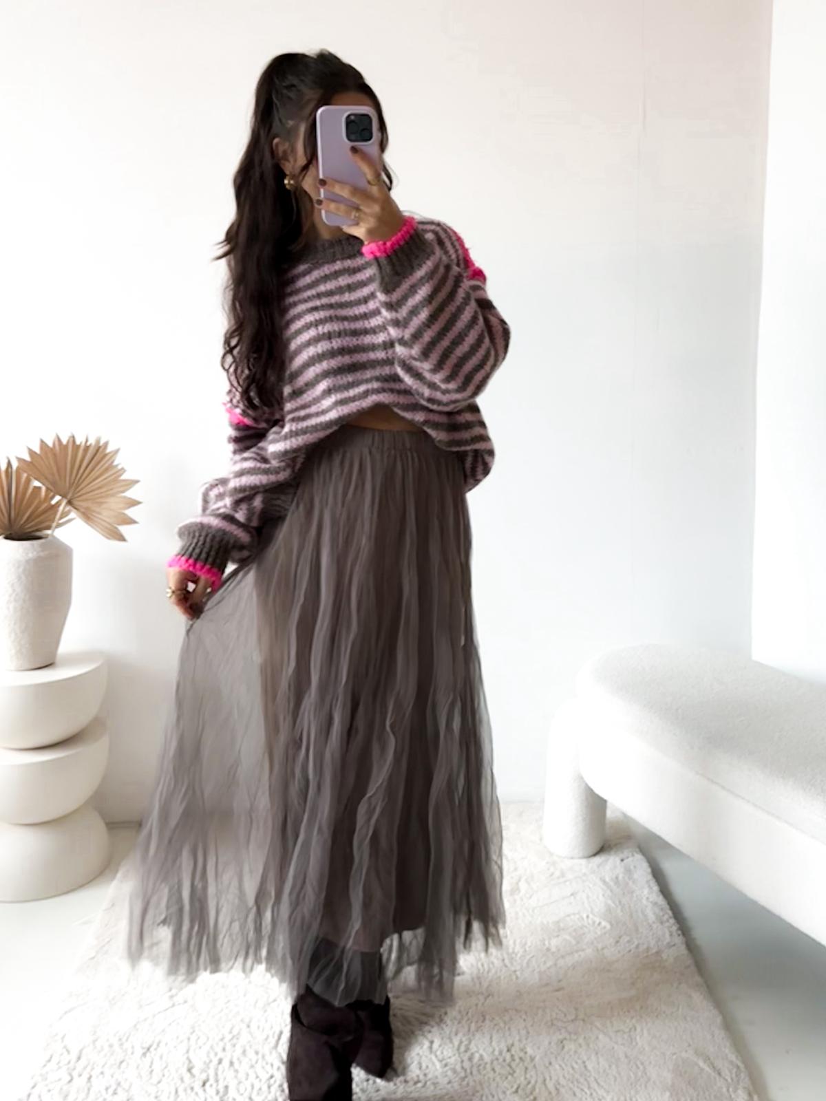 LANGER TÜLLROCK GLAMOUR STYLE LILLY 34 - 42 Made in Italy