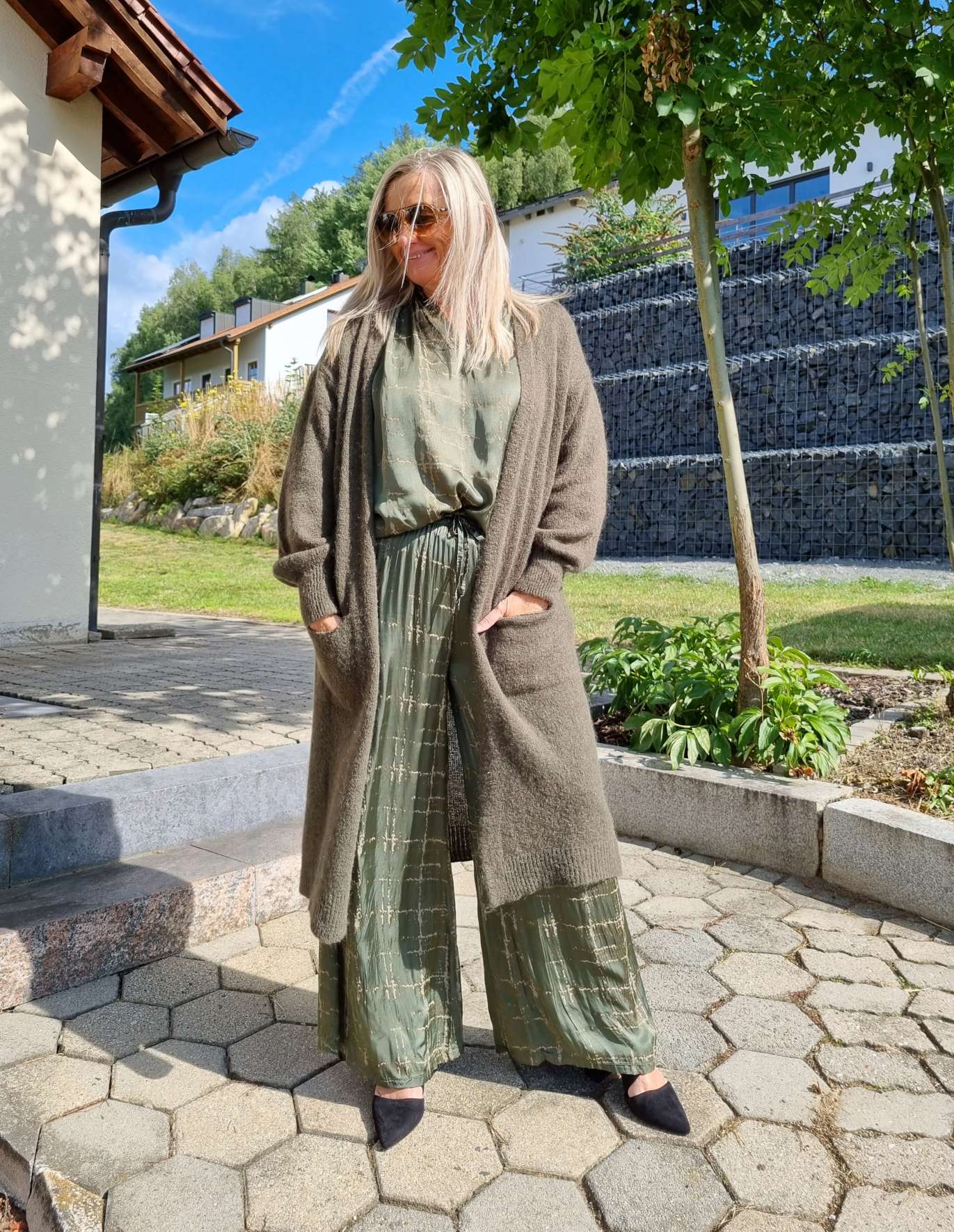 EDLER KNIT CARDIGAN BIRGIT KHAKI 34-42 Made in Italy Strickjacke Strickmantel Mantel Mohair EDLER KNIT CARDIGAN BIRGIT KHAKI 34-42 Made in Italy Strickjacke Strickmantel Mantel Mohair