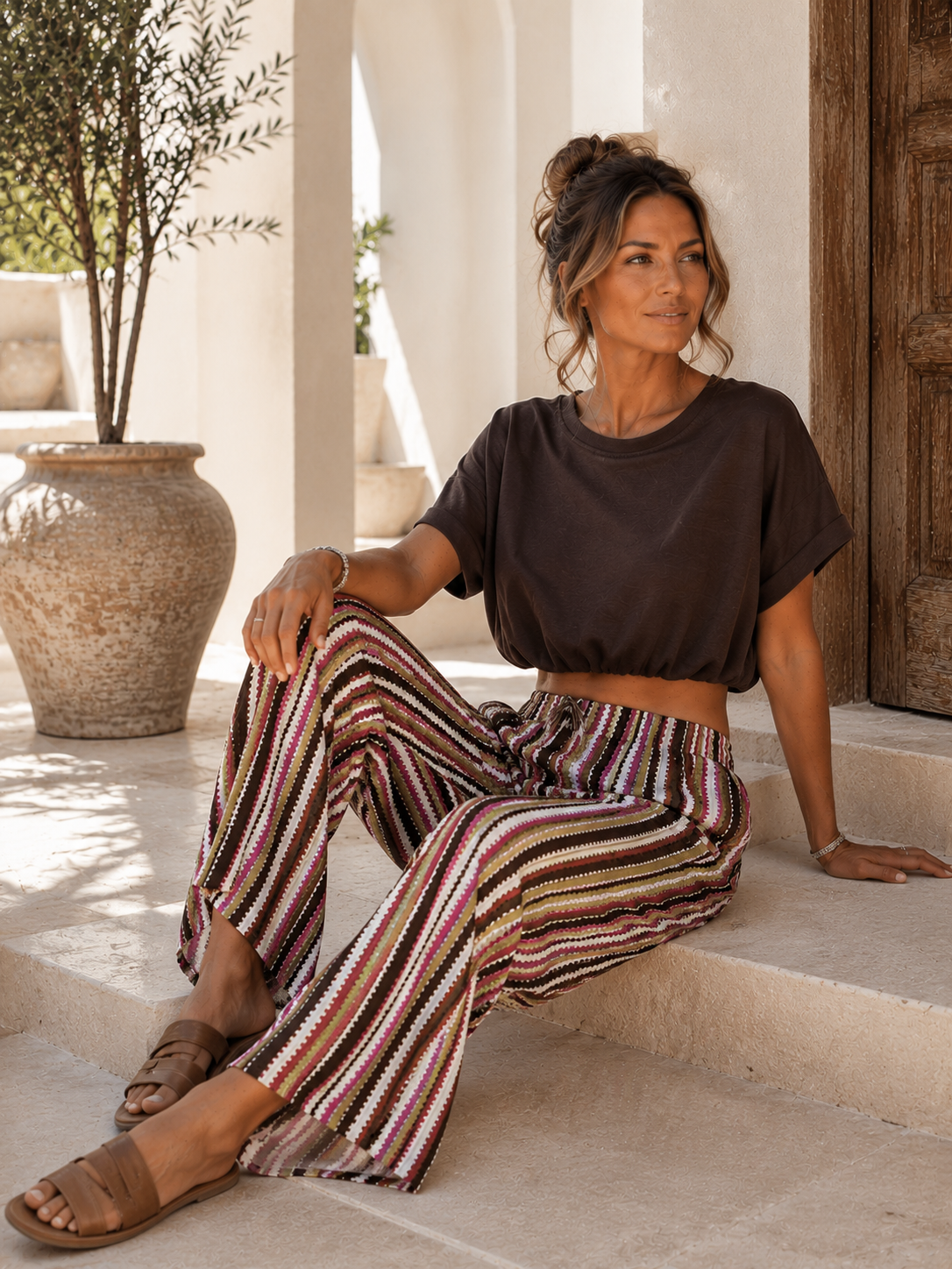 Hose Isola Made Streifenzickzack Muster in Italy 34-44/46