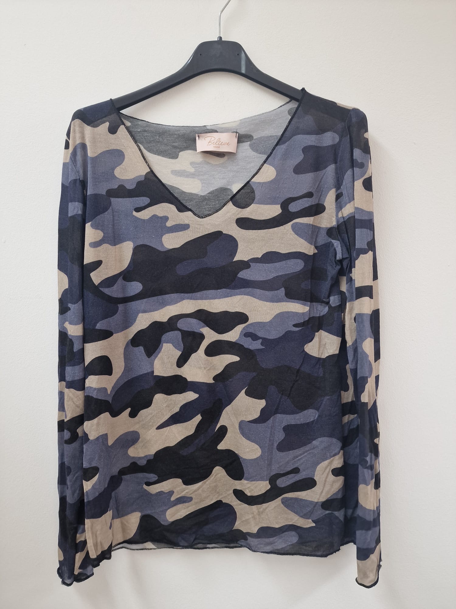 Cashmere-Shirt Camouflage – Made in Italy CS0088| bis ca. Gr. 42