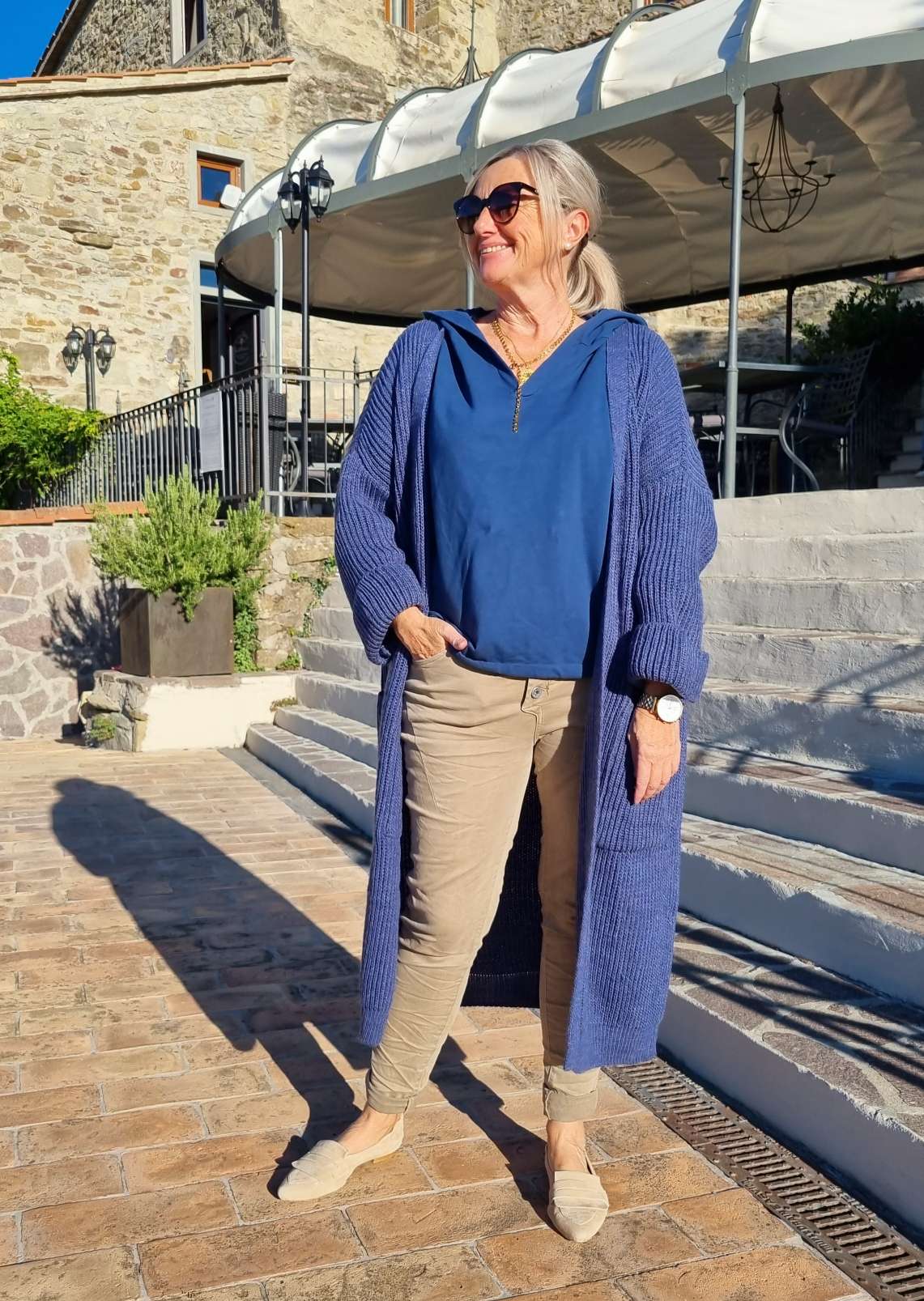 HOODIE NAOMI BLAU Sweater Kapuze Made in Italy 34-42 Longsleeve Pullover LEO Leopard HOODIE NAOMI BLAU Sweater Kapuze Made in Italy 34-42 Longsleeve Pullover LEO Leopard