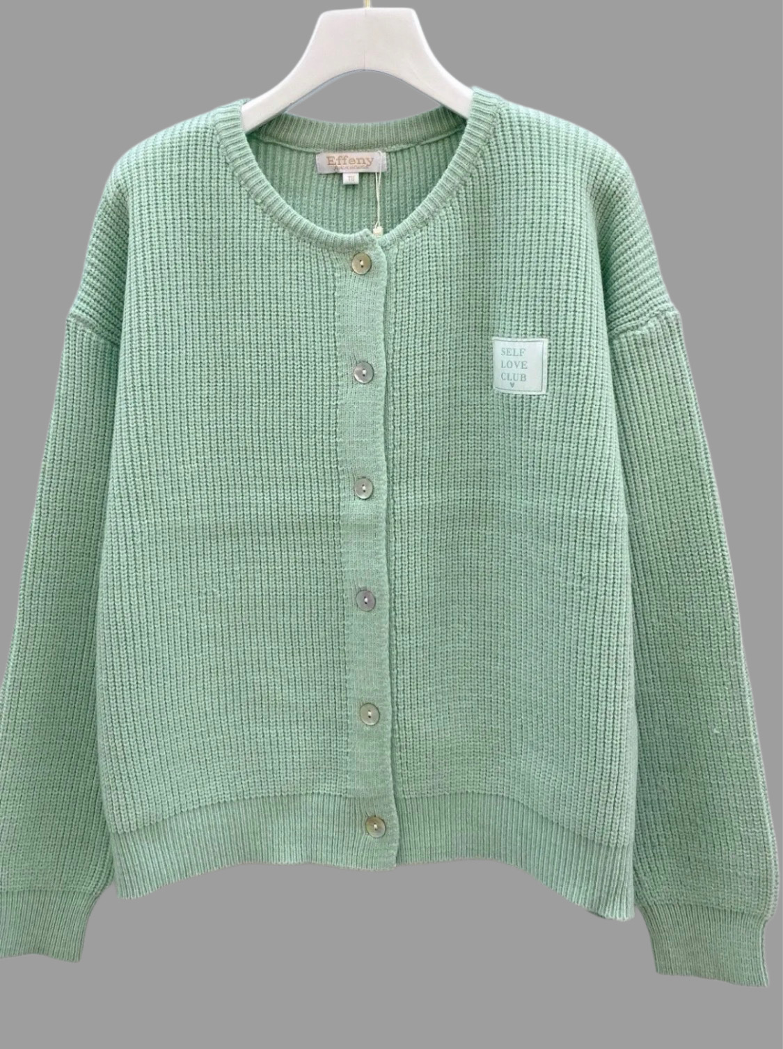 💖STRICKJACKE AMARA SELF LOVE CLUB  34-42 Italy Style Cardigan