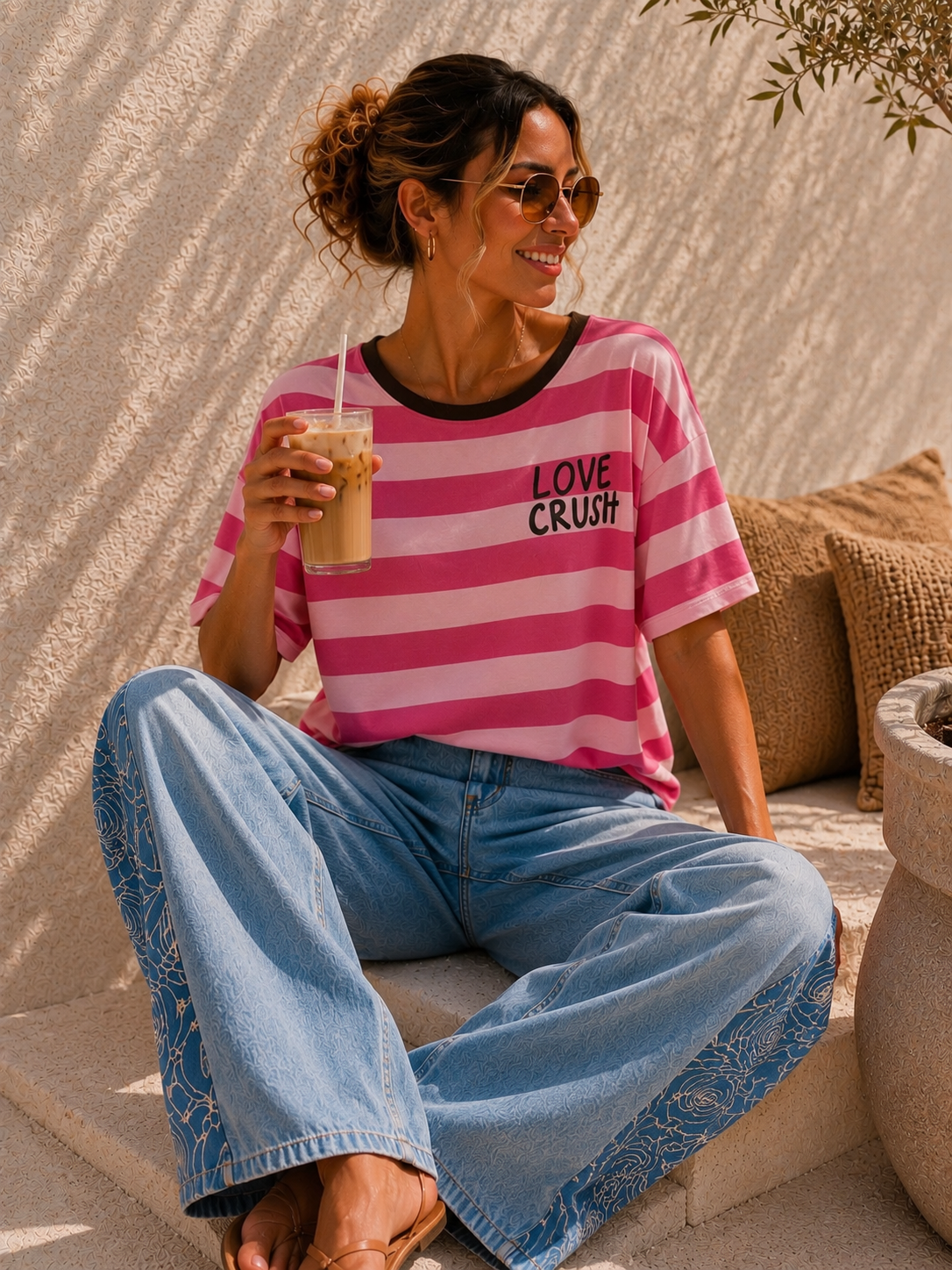 T-Shirt „Love Crush" – Valessia Stripes Made in Itlay 34-40/42