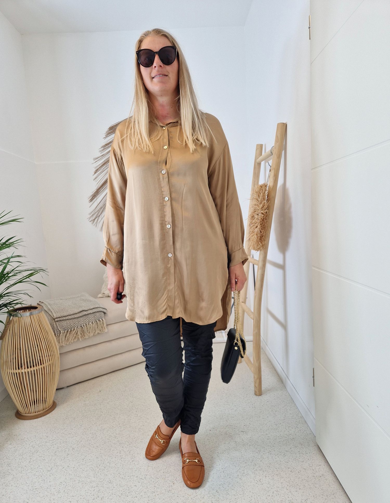 OVERSIZE BLUSE BIANCA CAMEL 34-42 Made in Italy Longbluse Hemd OVERSIZE BLUSE BIANCA CAMEL 34-42 Made in Italy Longbluse Hemd