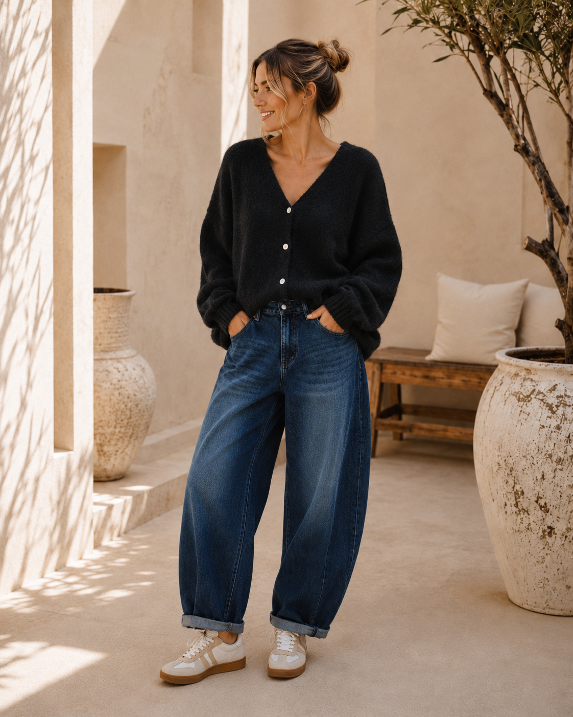 Agnetha – Oversize Alpaka Strickjacke | Made in Italya Cardigan  34-44