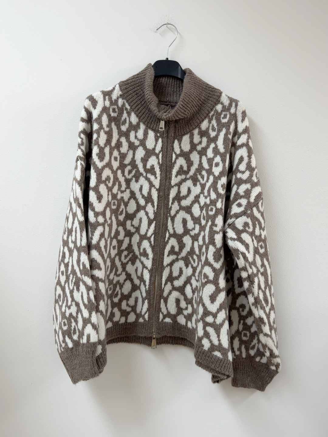 Cardigan-Leo mit Zwei-Wege-Reißverschluss I SJ0071 I Made in Italy 34-42/44 Strickjacke
