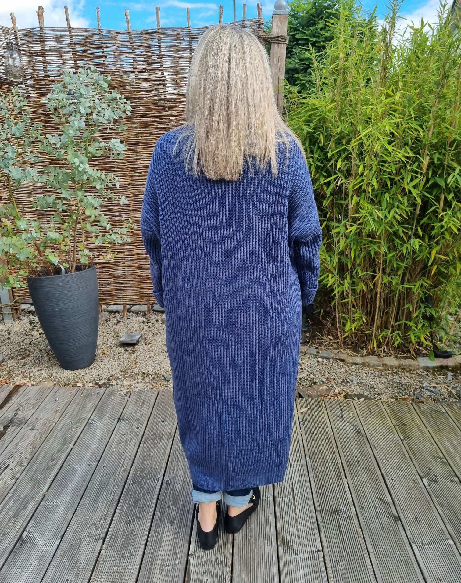KNIT CARDIGAN EVELYN DUNKELBLAU 34-42 Made in Italy Strickjacke Strickmantel Mantel KNIT CARDIGAN EVELYN DUNKELBLAU 34-42 Made in Italy Strickjacke Strickmantel Mantel