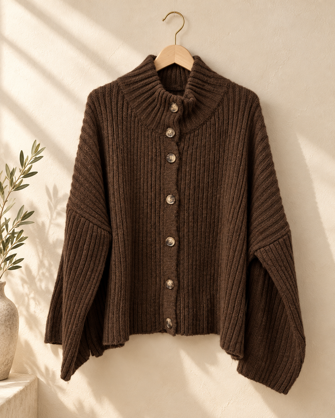 Cozy Strickjacke mit Knopfleiste I SJ0151 I 34-44 I Made in Italy