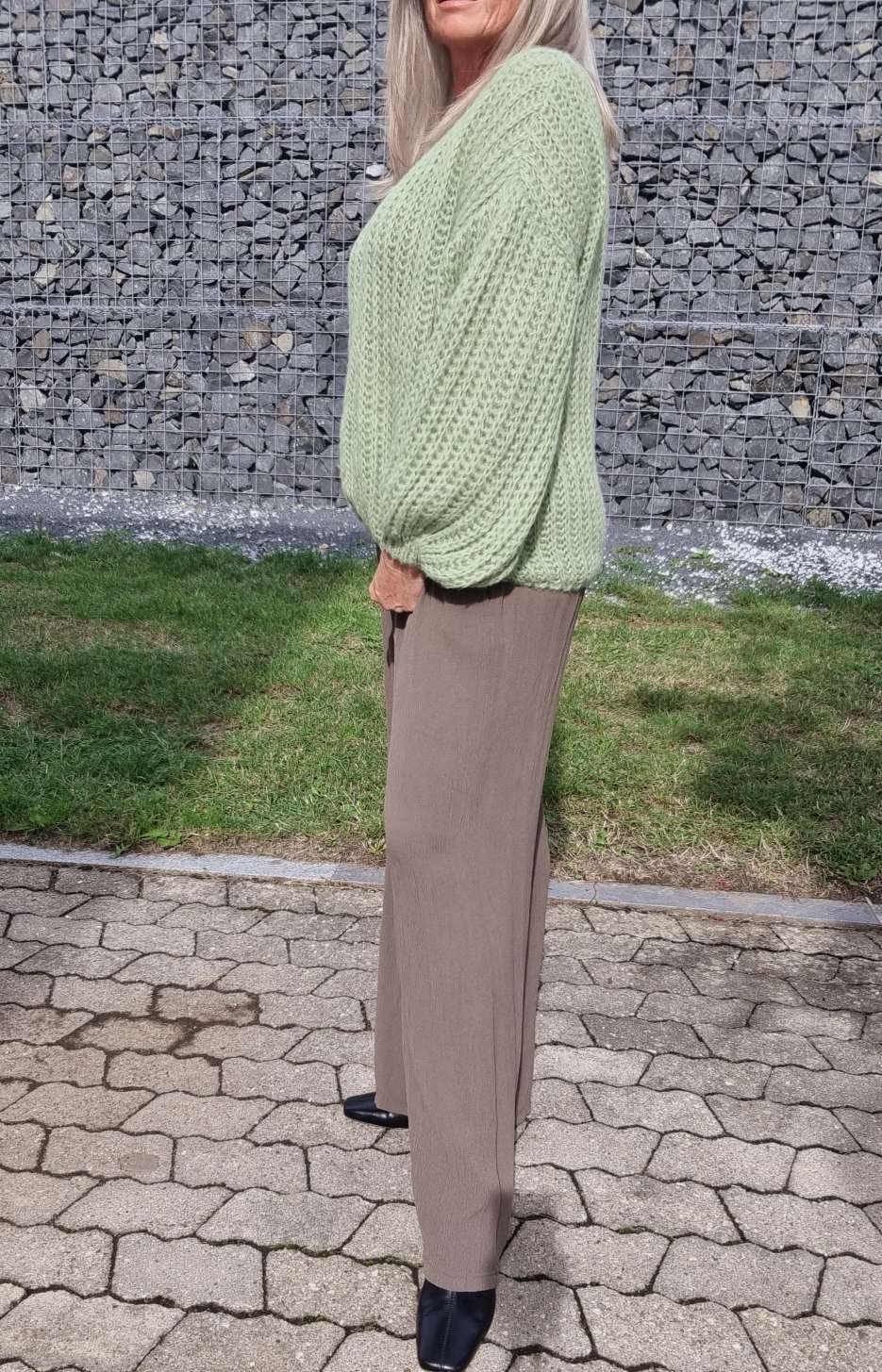 EDLE HOSE INESSA TAUPE Viskose Hose Made in Italy Palazzohose PANT Musselin Art 34-40 EDLE HOSE INESSA TAUPE Viskose Hose Made in Italy Palazzohose PANT Musselin Art 34-40