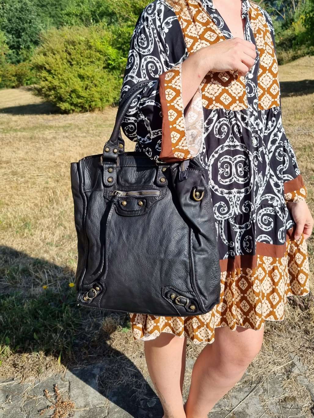 LEDER SHOPPER NIZZA SCHWARZ gewaschenes Leder Ledertasche Shoppingbag Made in Italy LEDER SHOPPER NIZZA SCHWARZ gewaschenes Leder Ledertasche Shoppingbag Made in Italy