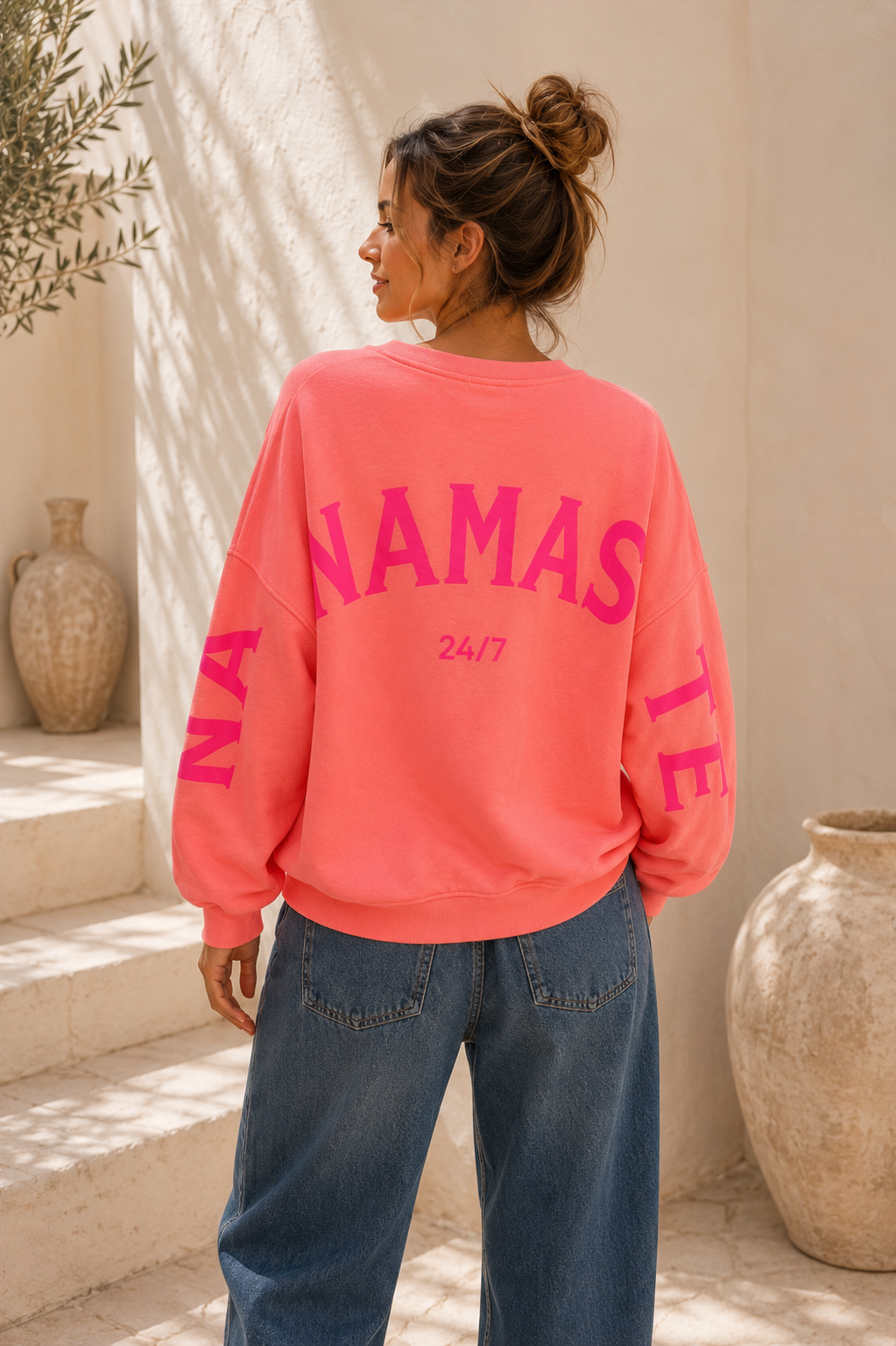 Sweatshirt „Namaste 24/7 Uni“ – Made in Italy | One Size bis ca. Gr. 42