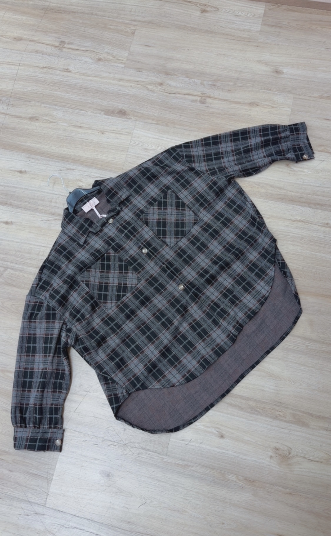 OVERSIZE FLANELLHEMD KARIERT WEICH Made in Italy Gr. 36 - 46 FH0107