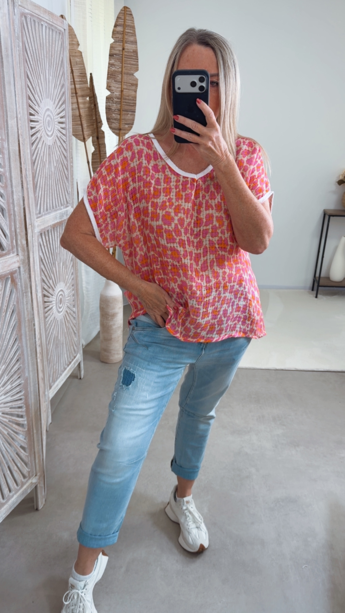 Leo-Shirt „Sambia“ – Made in Italy 🌸 Größe 34 bis 40/42