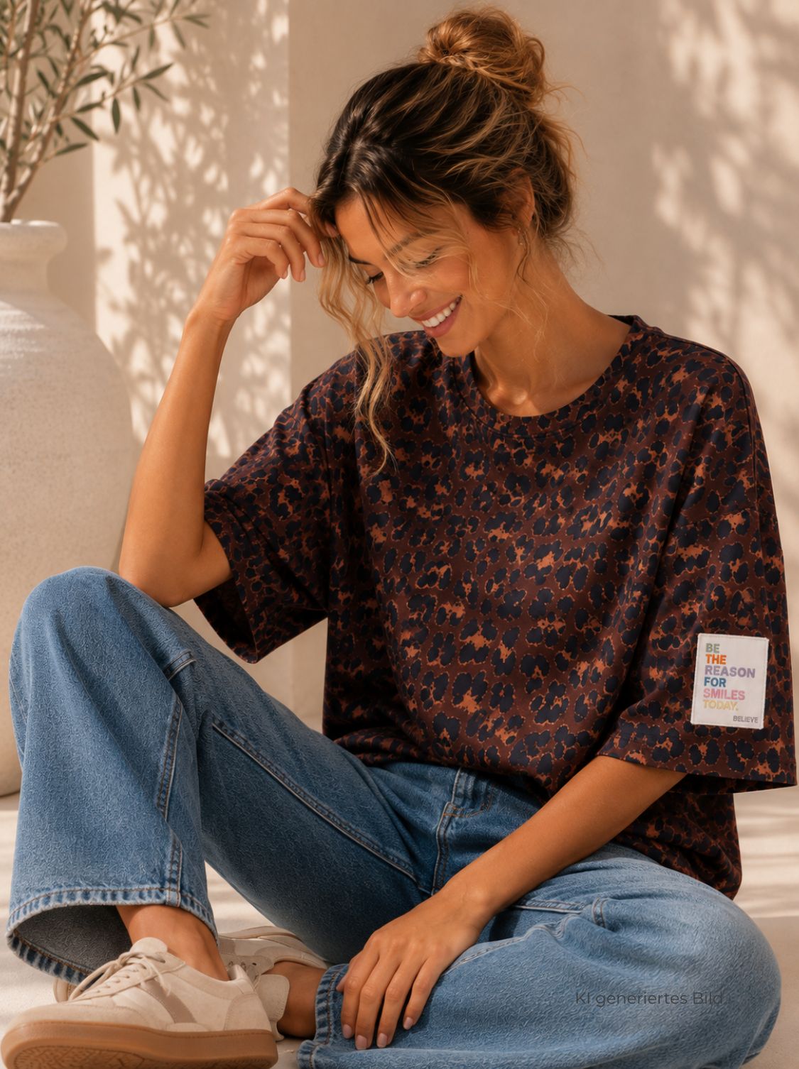 Buttersoft-Shirt „CLARA“ Made in Italy passt bis Gr. 44 Leo