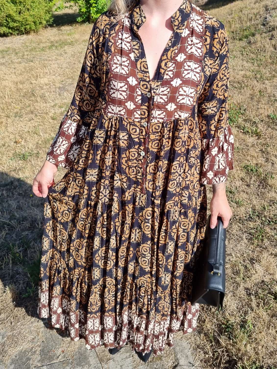 MAXI TUNIKA DRESS ISABELL SCHWARZ 34-40/42 Made in Italy langes Kleid Hängerchen Tunikakleid MAXI TUNIKA DRESS ISABELL SCHWARZ 34-40/42 Made in Italy langes Kleid Hängerchen Tunikakleid