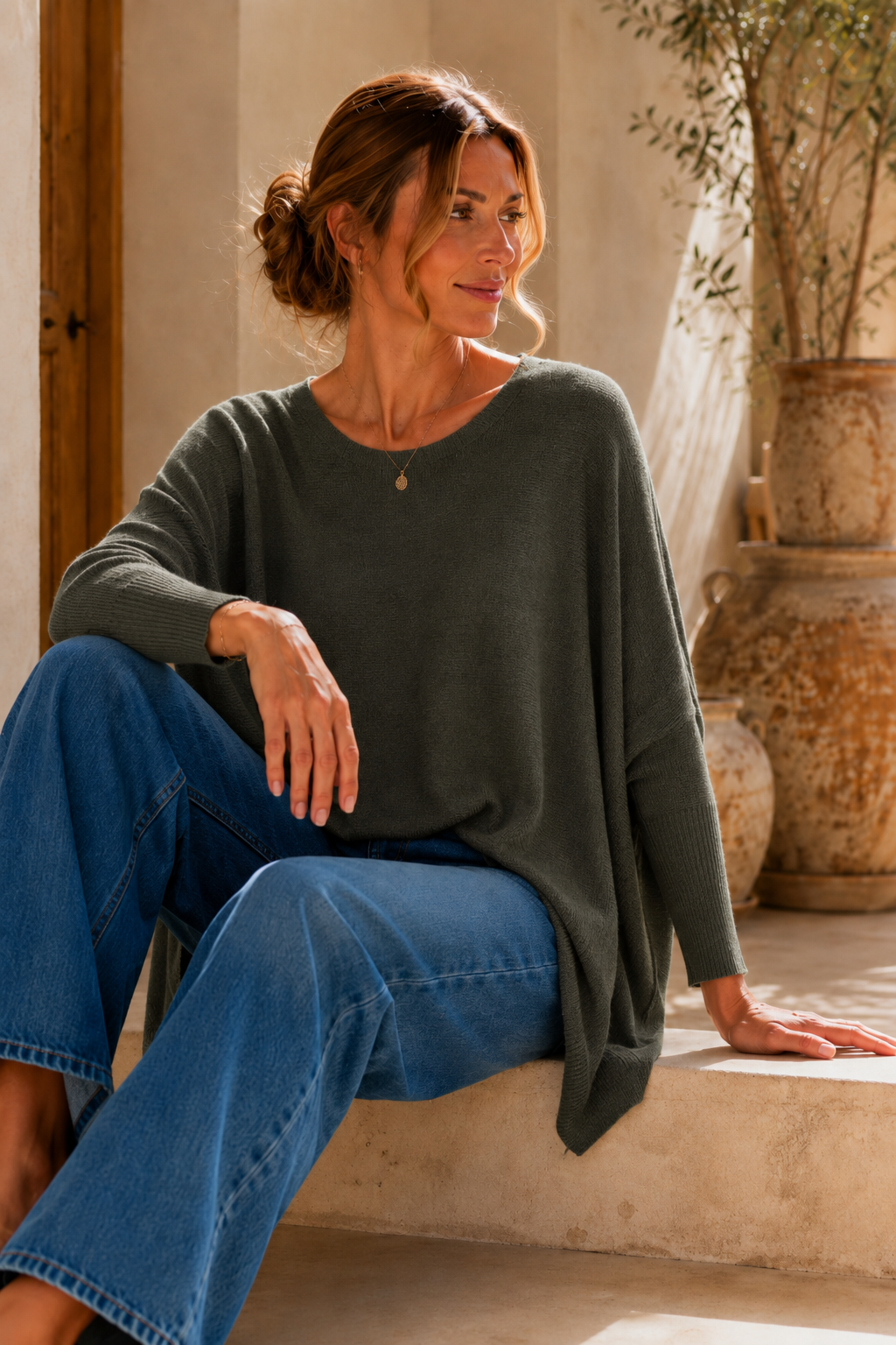 OVERSIZE KNIT SWEATER SIGRID Made in Italy 34-44/46 Strick Pullover