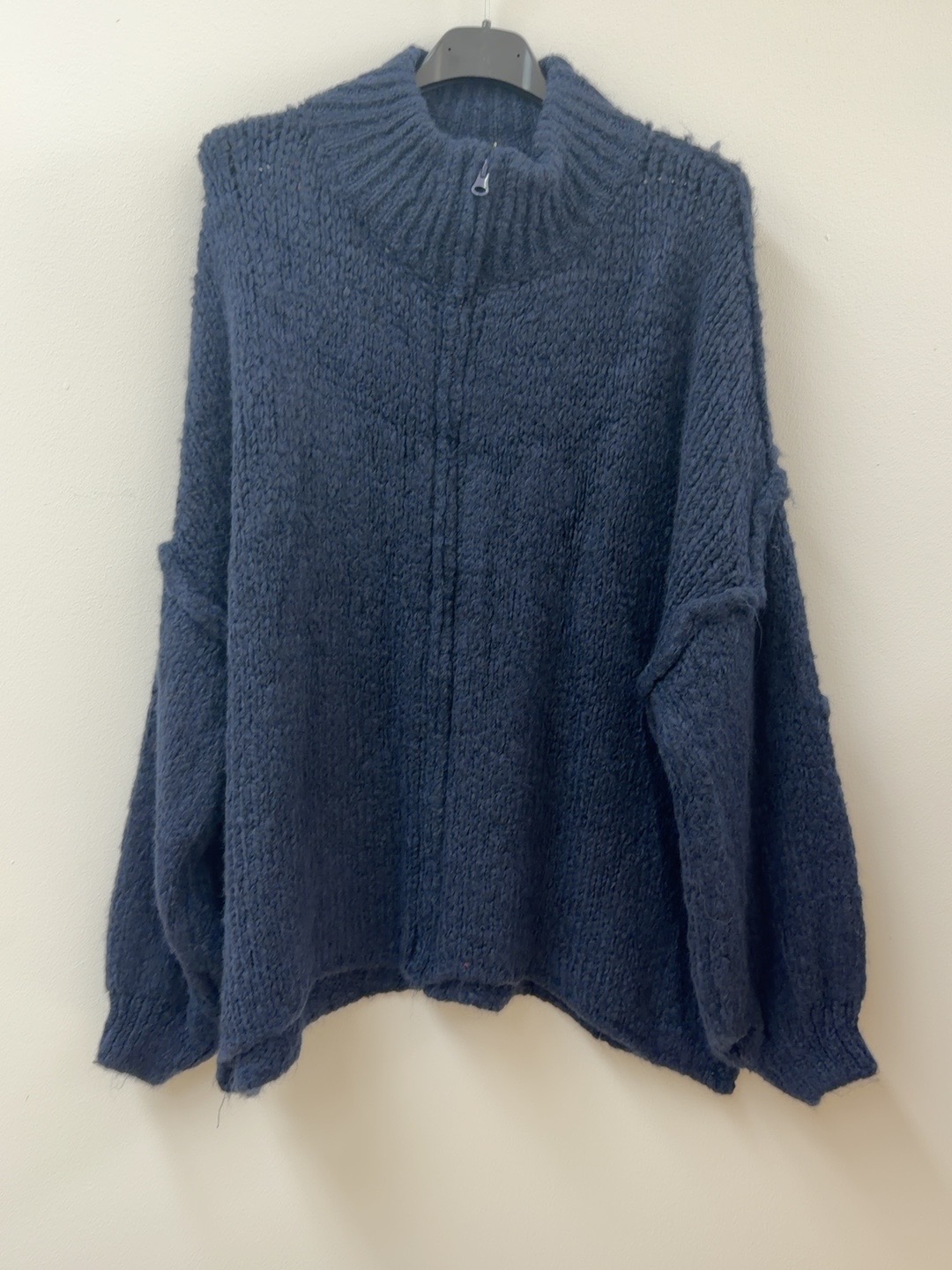 Strickjacke mit Reißverschluss I SJ0043 I Made in Italy 34-46