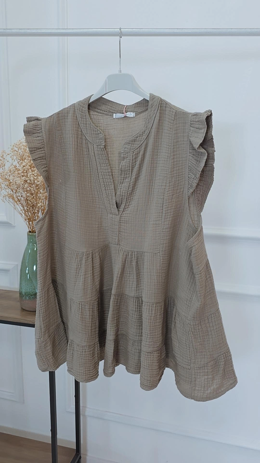 MUSSELIN BASIC SHIRT BETTINA UNI Made in Italy 34-42